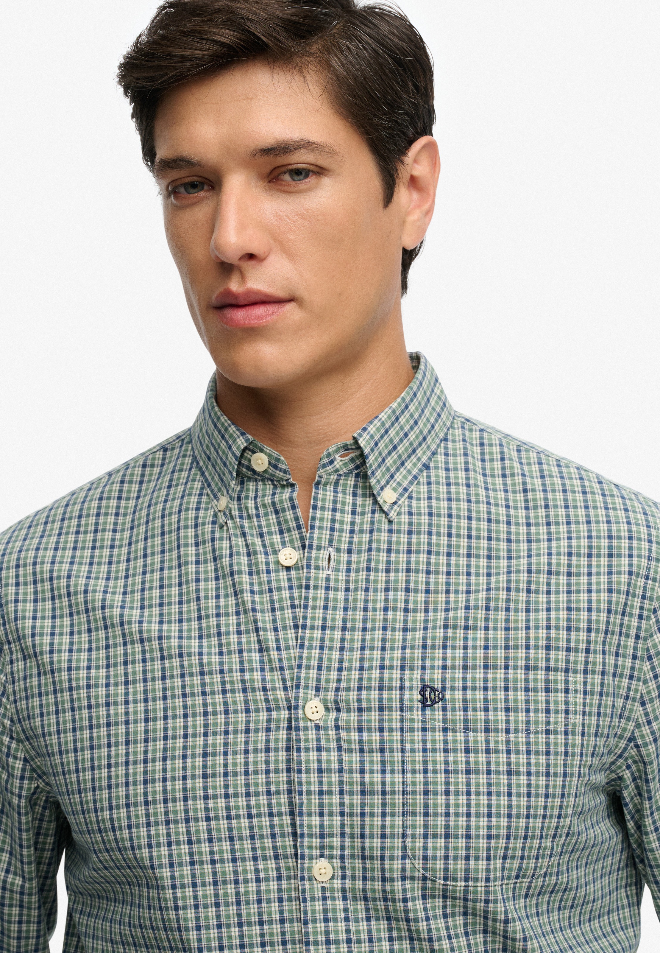 Superdry Langarmhemd »PREPPY POPLIN L/S SHIRT« kariertes Design, mit Knopfleiste, Regular Fit