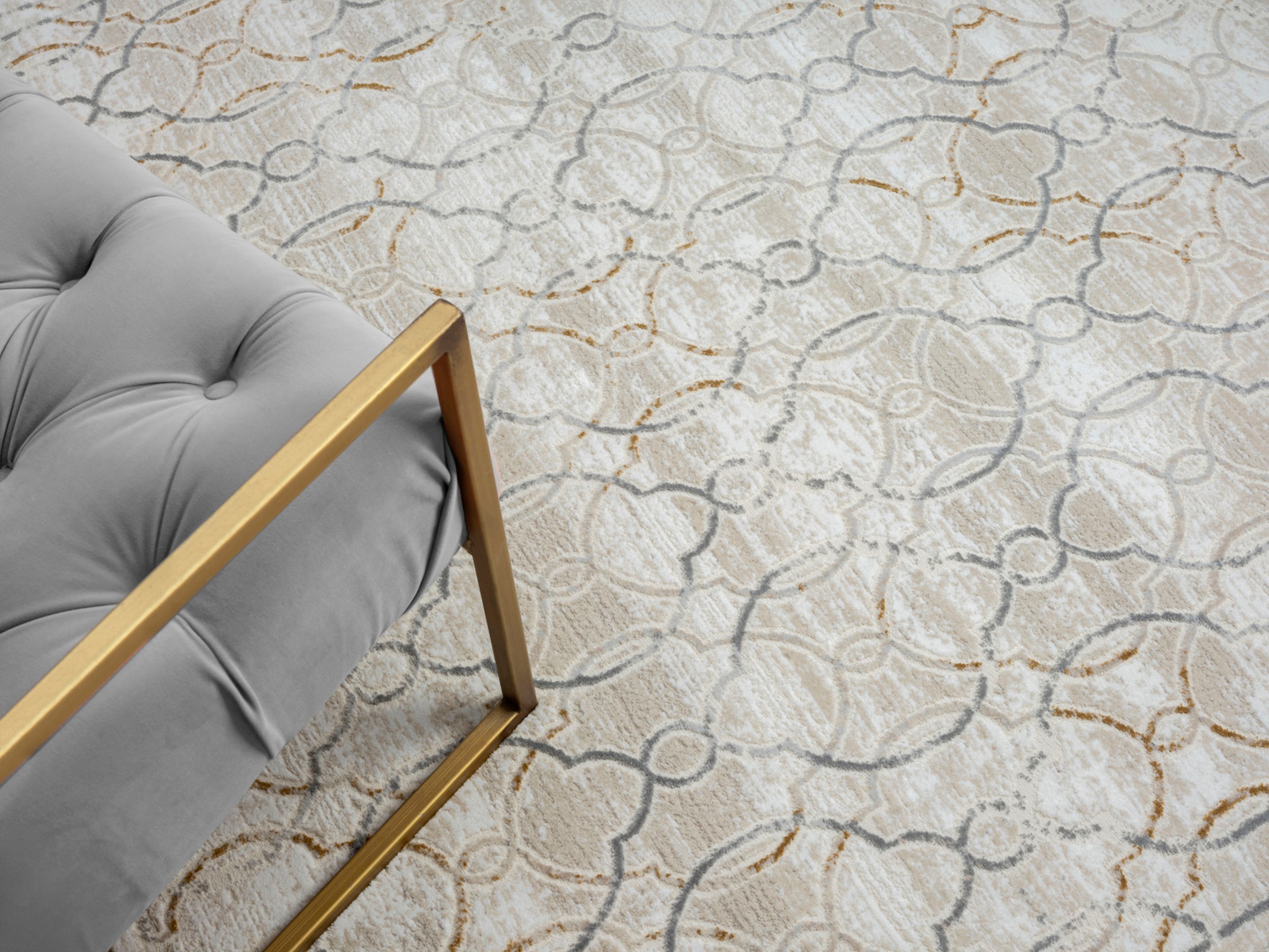 Myflair Möbel & Accessoires Teppich »My Floor Lagerräumung«, rechteckig, 10 mm Höhe, Kurzflor, Retro-Style, mit Fransen, besonders weich durch Microfaser