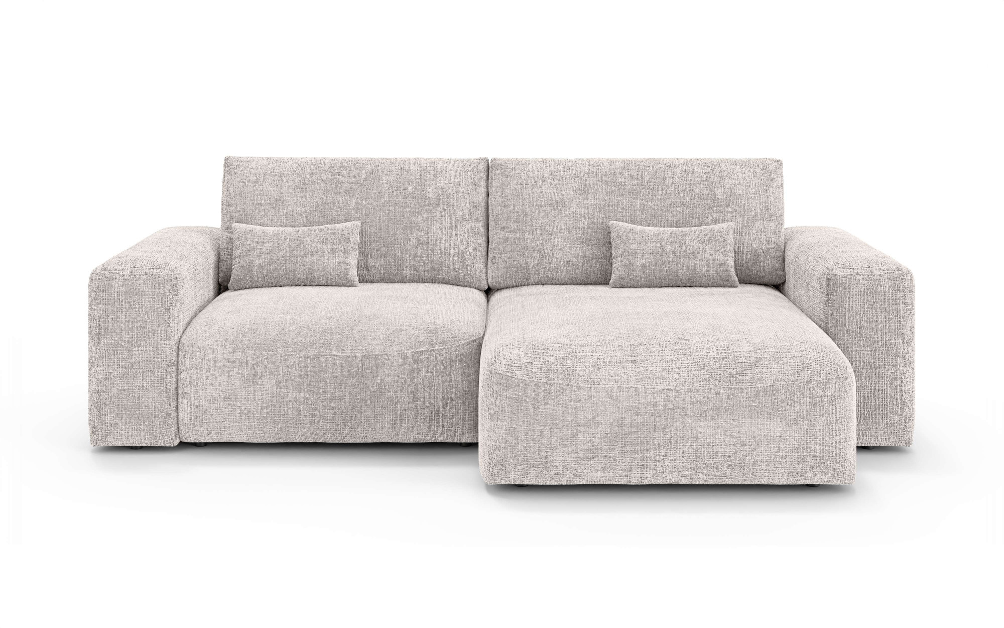 OTTO home Ecksofa »MATTS Schlafsofa mit Bettkasten, Maße B/T/H: 265/159/89 cm«, L-Form mit Recamiere rechts oder links, hoher Sitzkomfort