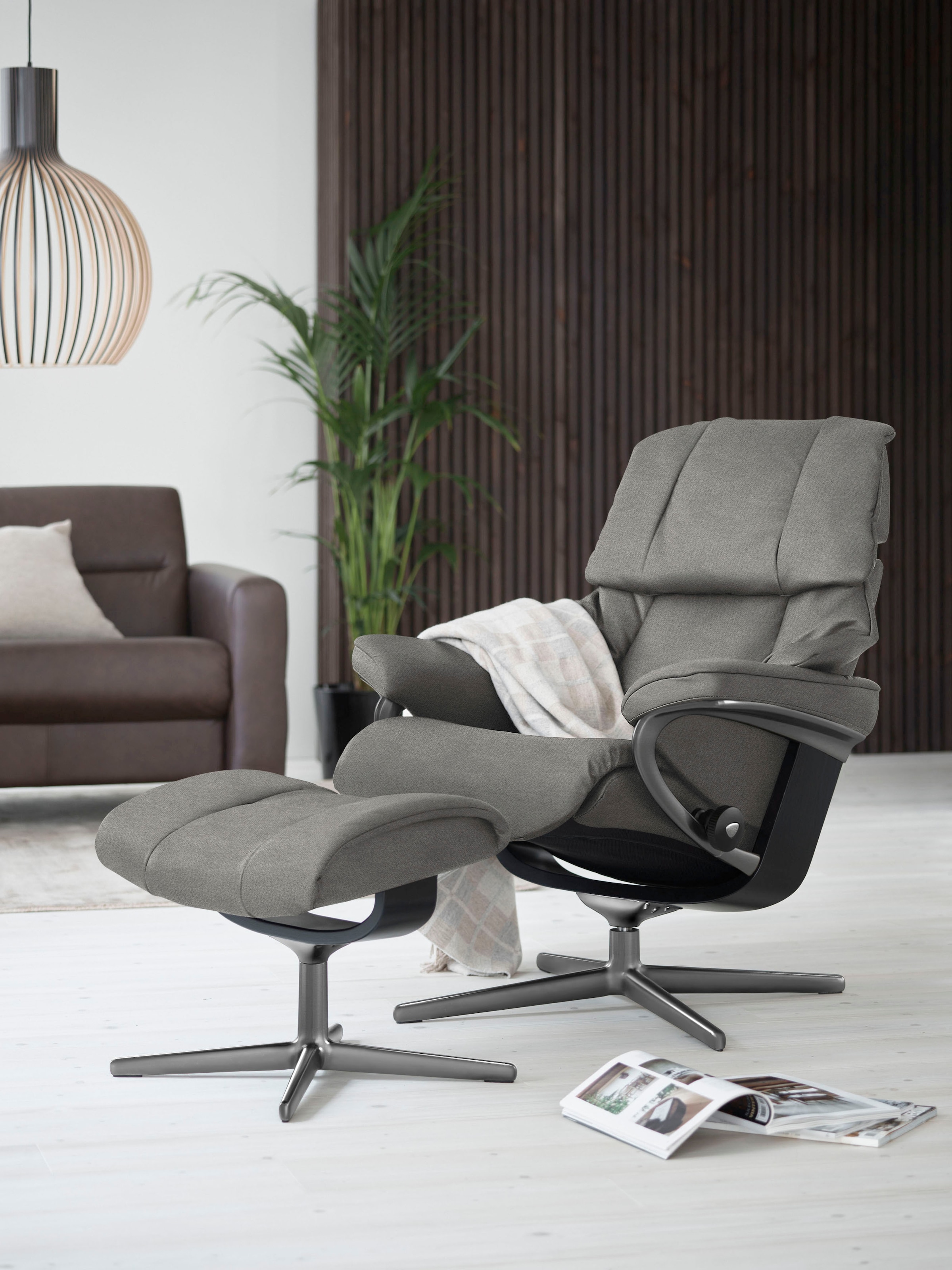 Stressless Fußhocker "Reno", mit Cross Base, Größe S, M & L, Holzakzent Sch günstig online kaufen