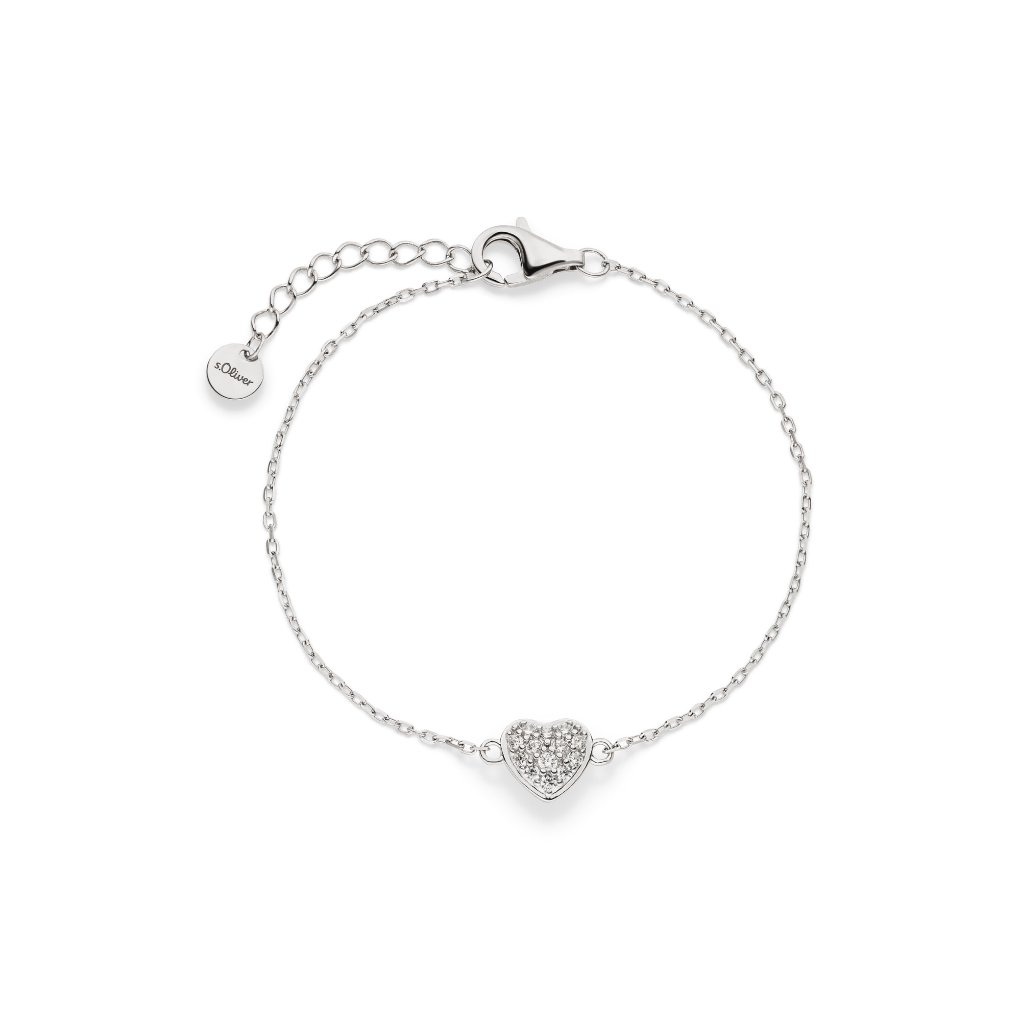 s.Oliver Armband »Heart, Herz« mit Zirkonia (synth.)