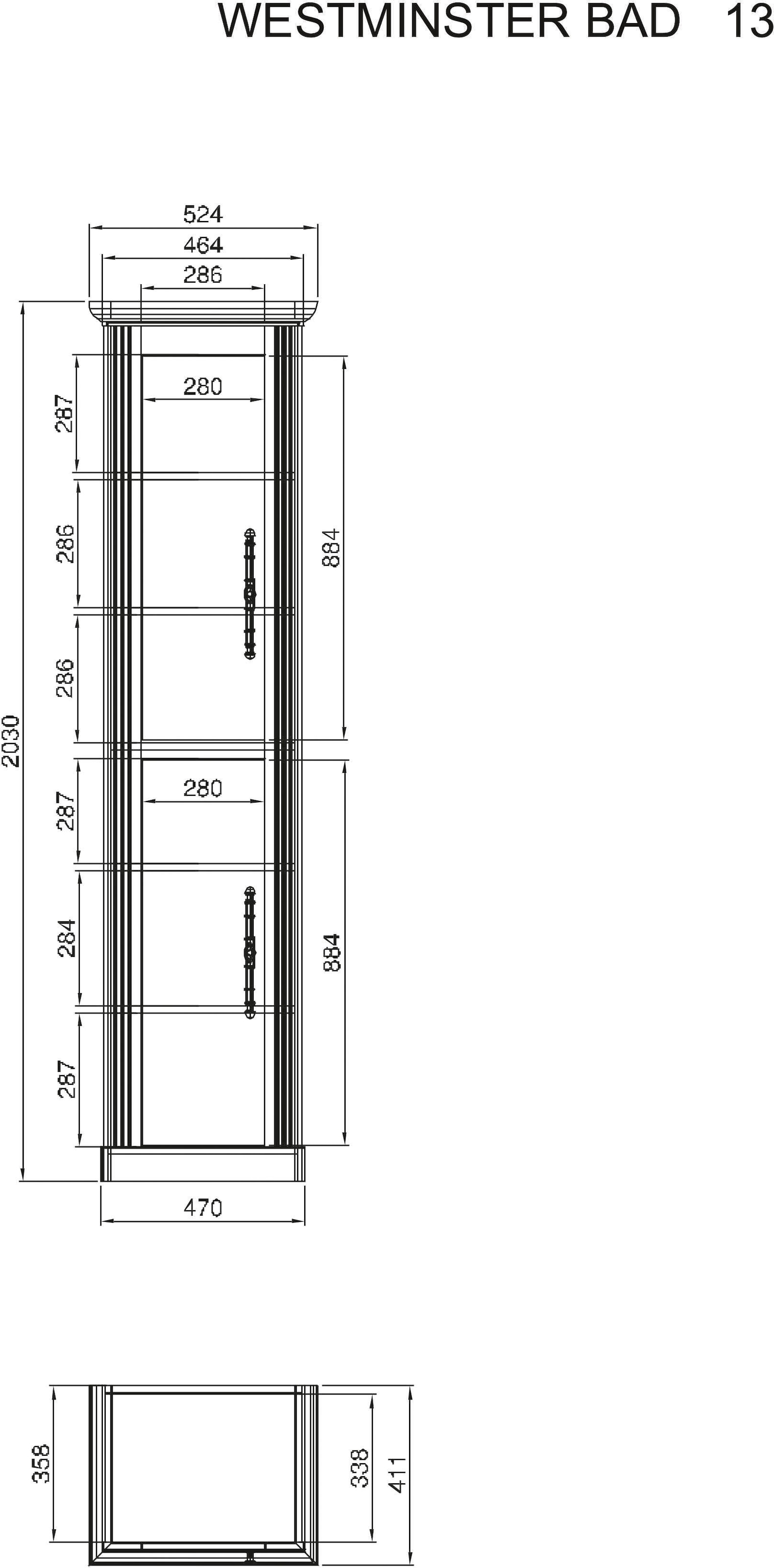 Stauraumschrank romantischen »WESTMINSTER«, affaire | Landhausstil BAUR Home im