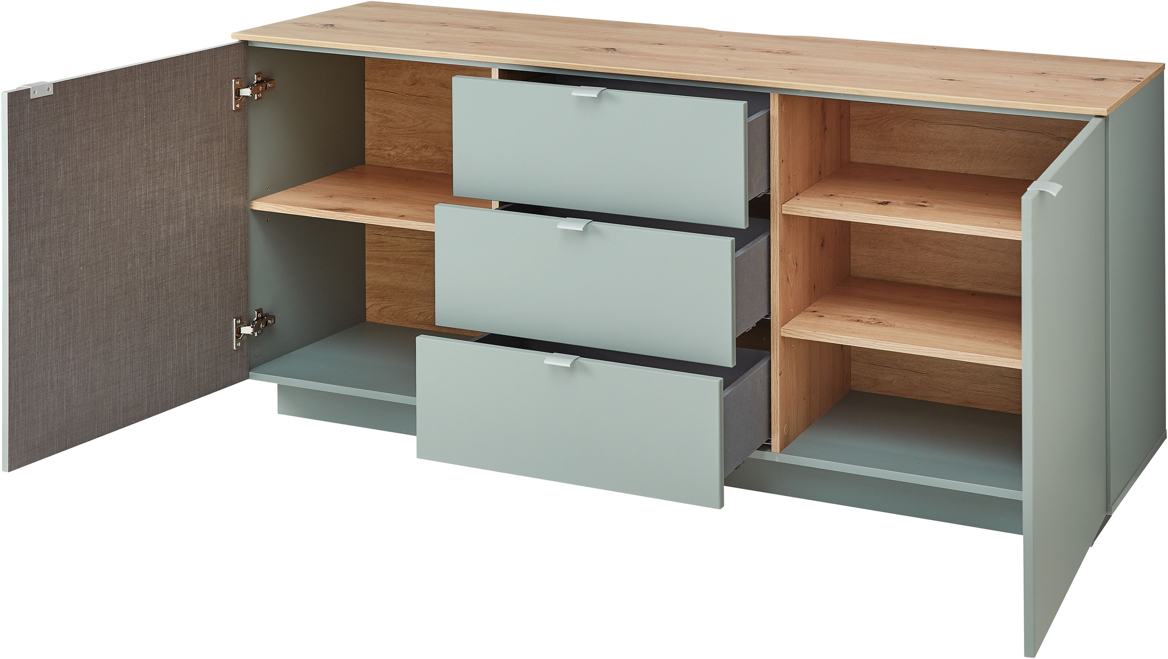 Innostyle TV-Schrank »Core, TV-Sideboard Stellmaß B/H/T 180x77x44 cm«, (1 St.), TV-Sideboard mit 2 Holztüren und 3 Schubkästen