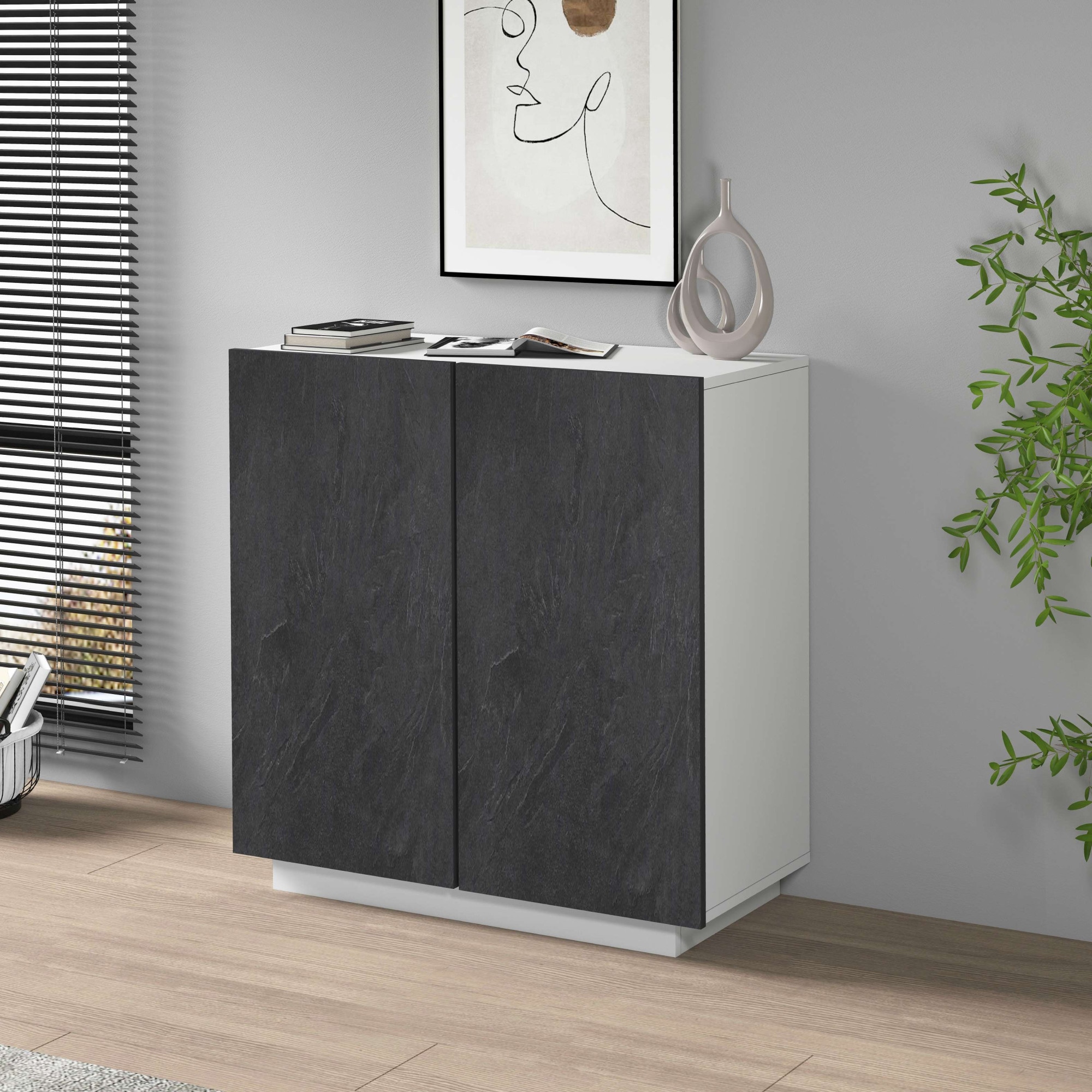INOSIGN Aktenschrank »Coro, Mehrzweckschrank, Büroschrank mit 2 Türen«, & verstellbare Einlegeböden, Höhe 86 oder 166 cm, Made in Italy