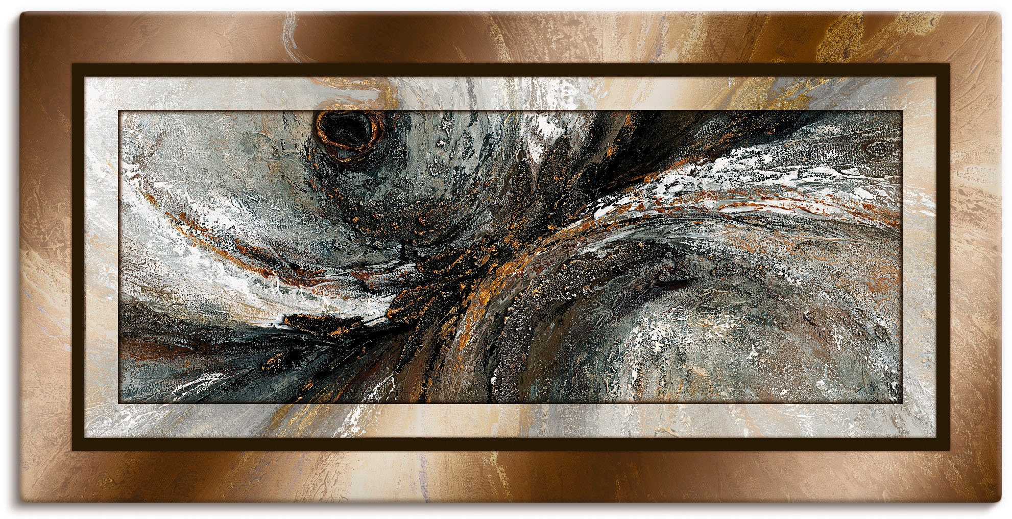 Artland Wandbild "Gold Abstrakt 2" Gegenstandslos 1 Stk. tlg. als Alubild, günstig online kaufen