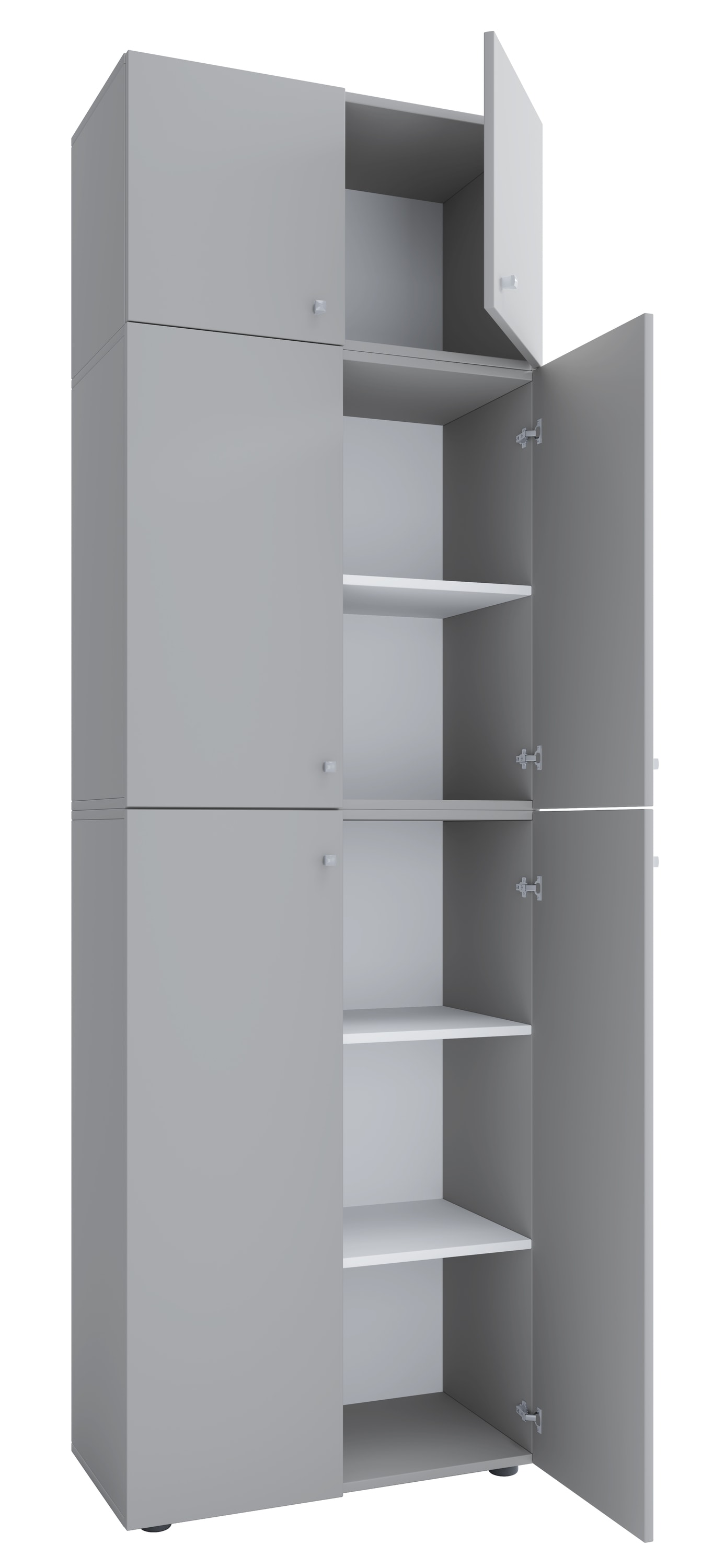 VCM Schuhschrank »VCM Holz-Schuhschrank | Maße: H. 223 x B. 70 x T. 39 cm| Allzweckschrank | 5 Fächer | 4 Drehtüren | Aufsatz mit 2 Türen¿ Lona«, (1 St.)