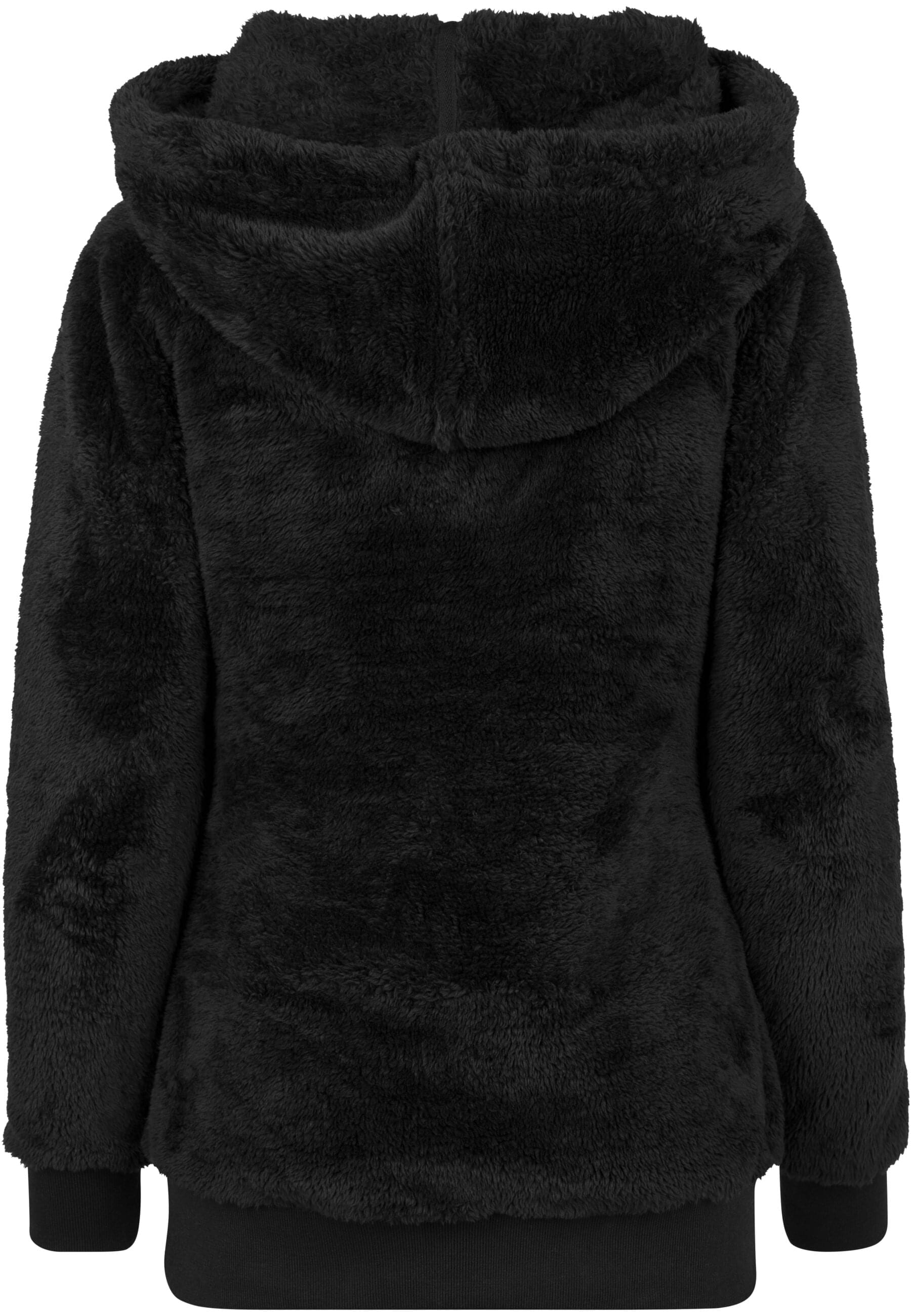 URBAN CLASSICS Rundhalspullover »Urban Classics Damen Ladies Long Teddy Hoody«, (1 tlg.)