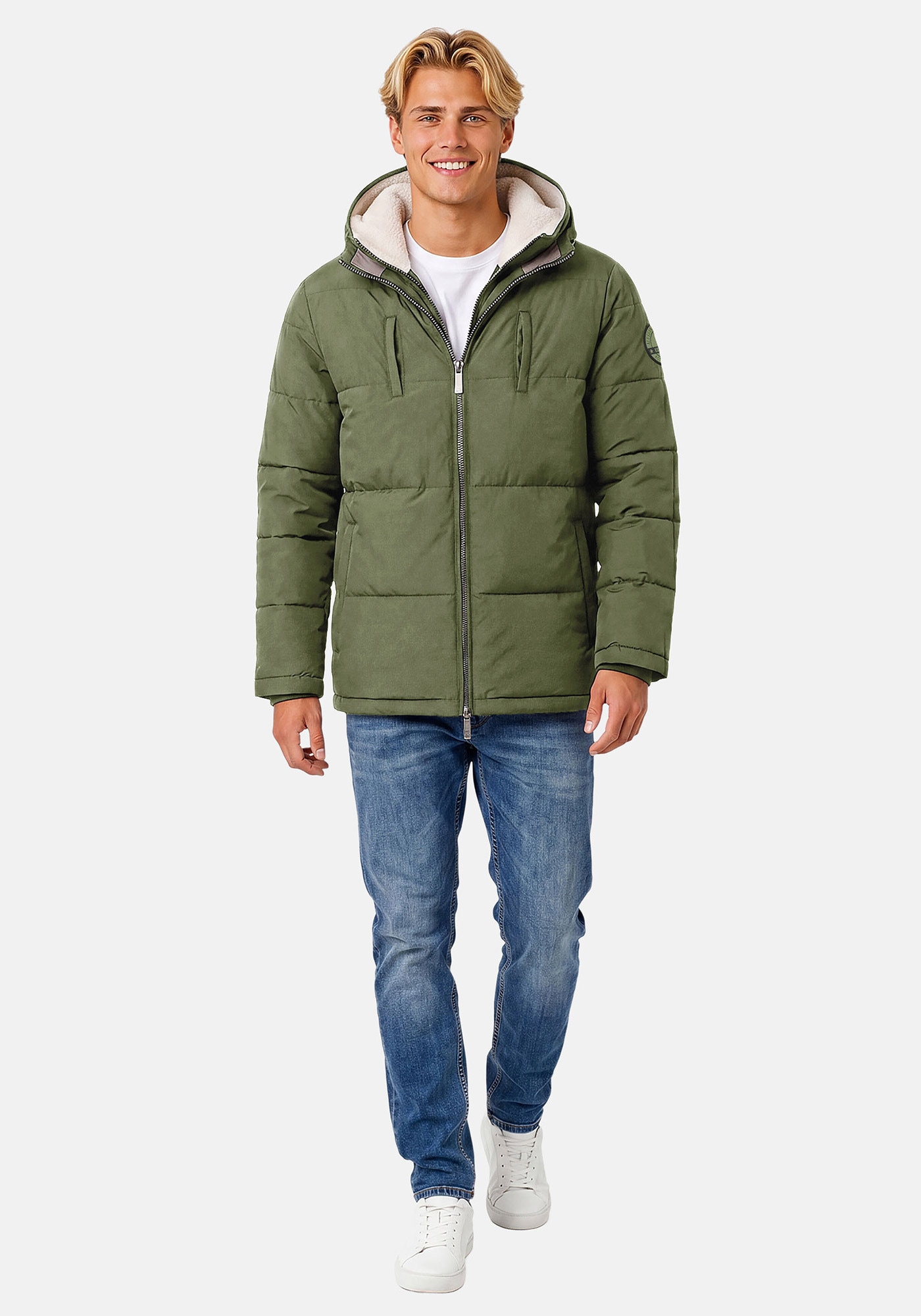 Alessandro Salvarini Winterjacke "ASFredii" mit abnehmbaren Teddy-Fleece-Innenlayer