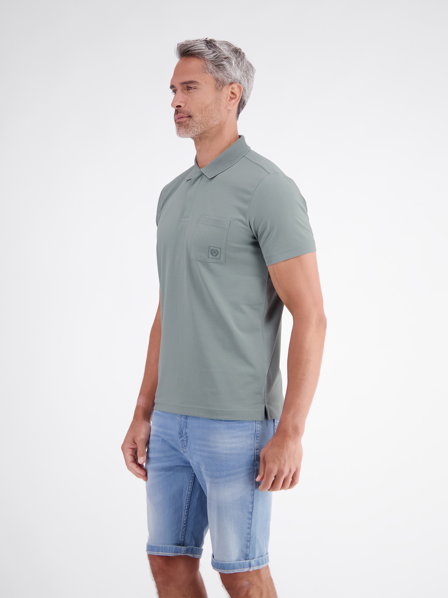 LERROS Poloshirt »Cool & Dry Poloshirt, unifarben mit Flachstrickkragen«