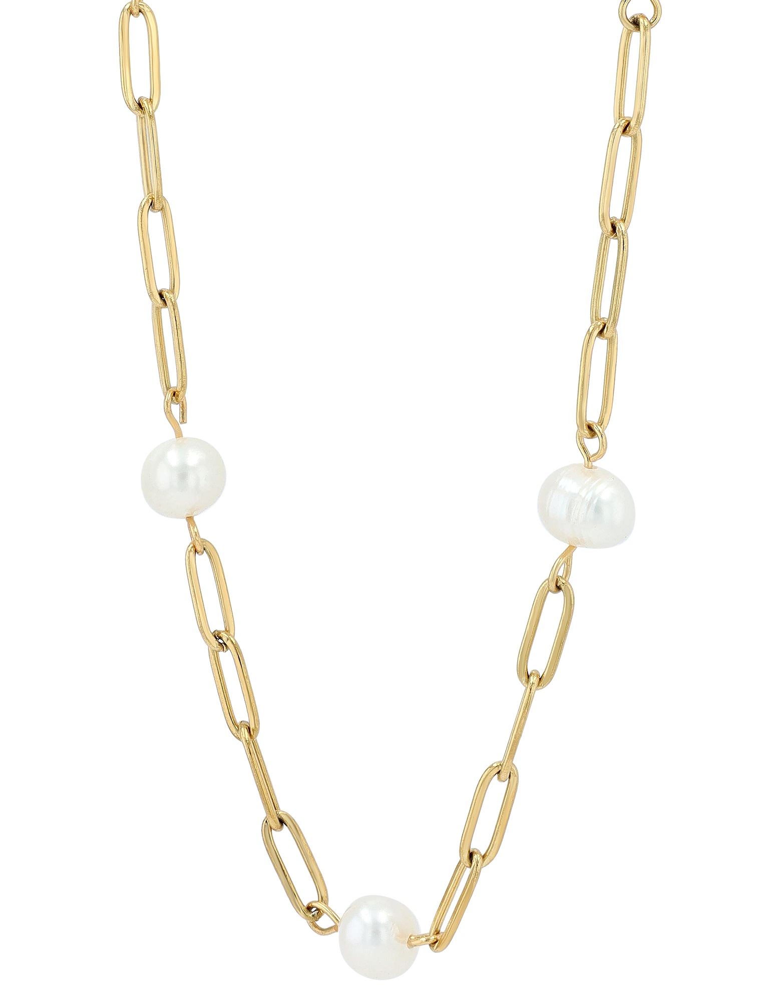 Adelia´s Kette ohne Anhänger »Damen Halskette aus Edelstahl mit Süßwasserperle 40+5« Ein stilvolles Geschenk für besondere Momente