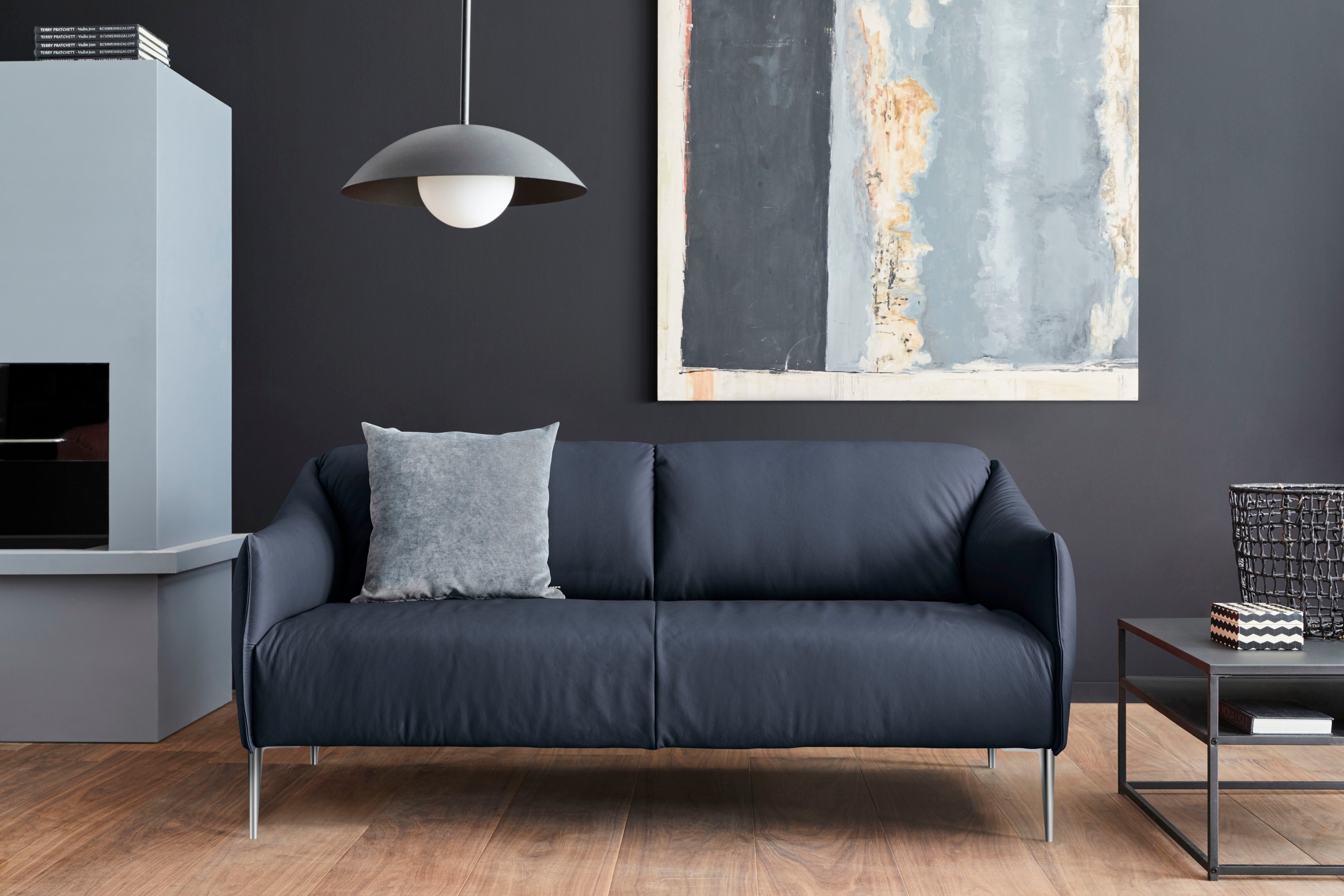 W.SCHILLIG 2,5-Sitzer "sally Design-Sofa, Loungesofa, bequem, schmale Armlehnen, Breite 194cm" mit Metallfüßen in Chrom glänzend, Breite 194 cm