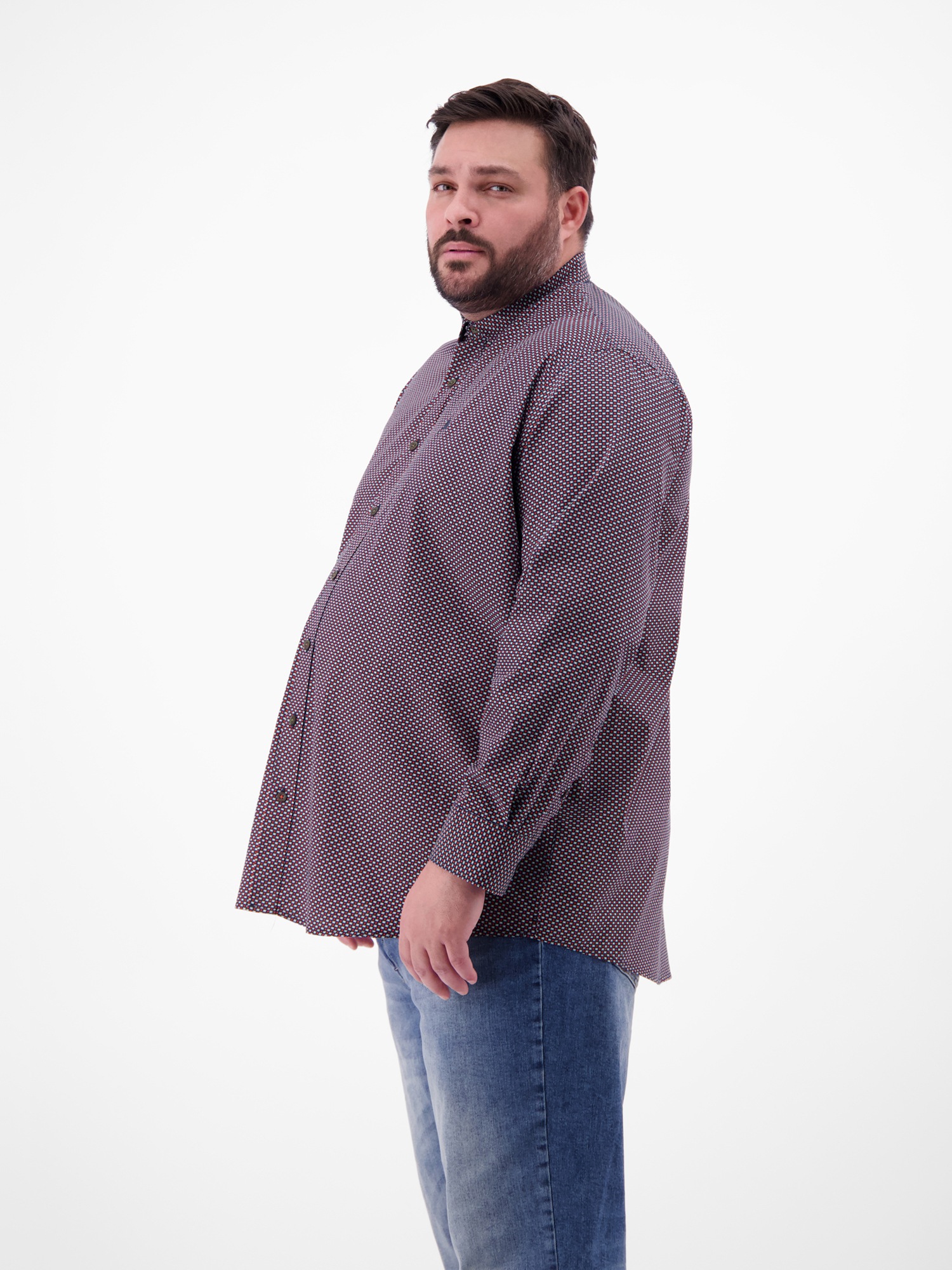 Thumbnail - LERROS Langarmhemd "LERROS Langarmhemd in Übergrössen, dezent gemustert"