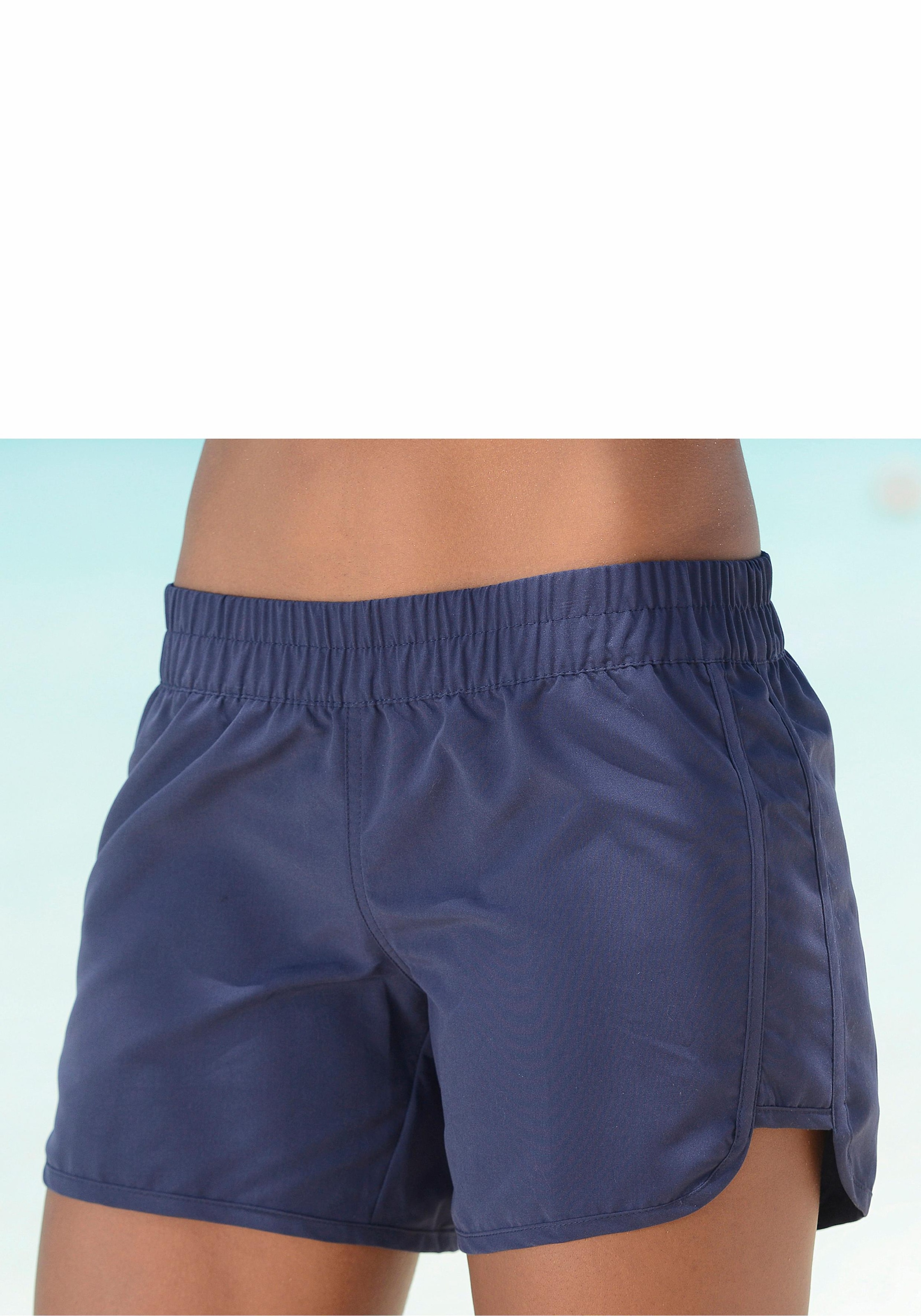 LASCANA Badeshorts, elastisches Bündchen, mit Gesäßtasche, softe Microfaser-Qualität