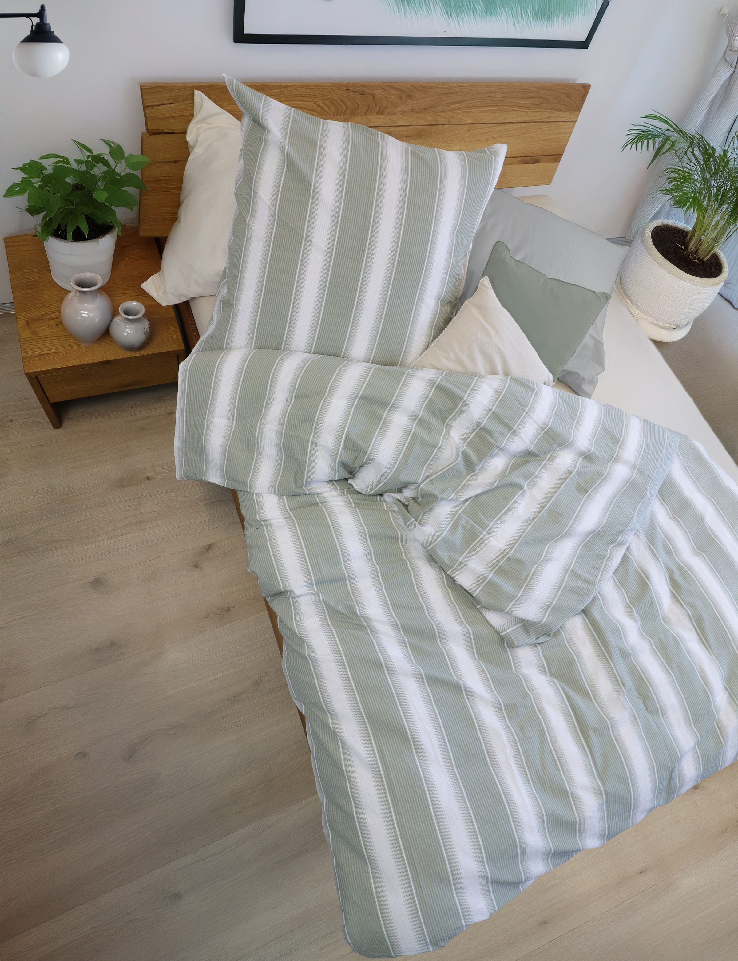 fleuresse Bettwäsche "Rio" Seersucker 100% Baumwolle, bügelfrei, atmungsakt günstig online kaufen