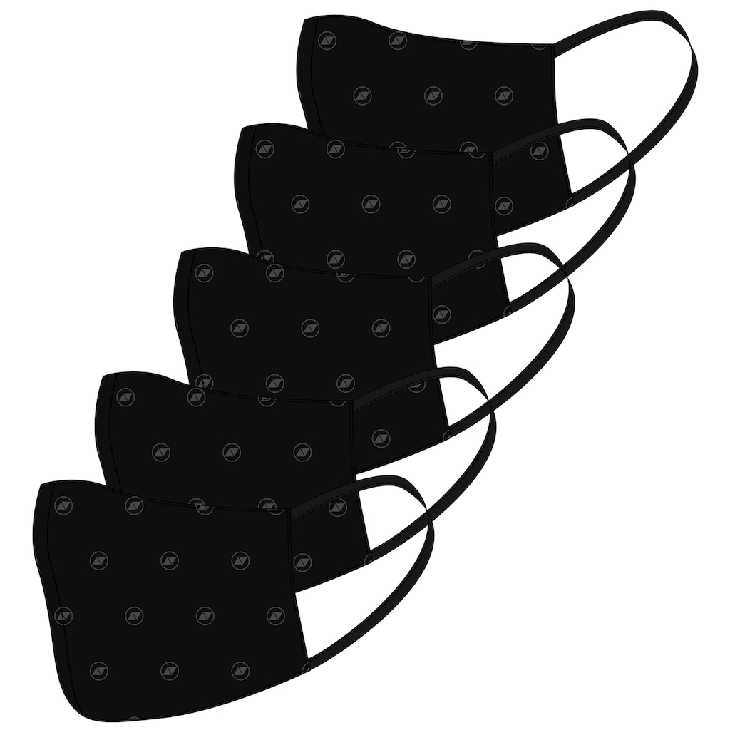 Damenmode Accessoires Terrax Workwear Community-Maske »TERRAX«, (Packung, 5 St.), schwarz, waschbar schwarz