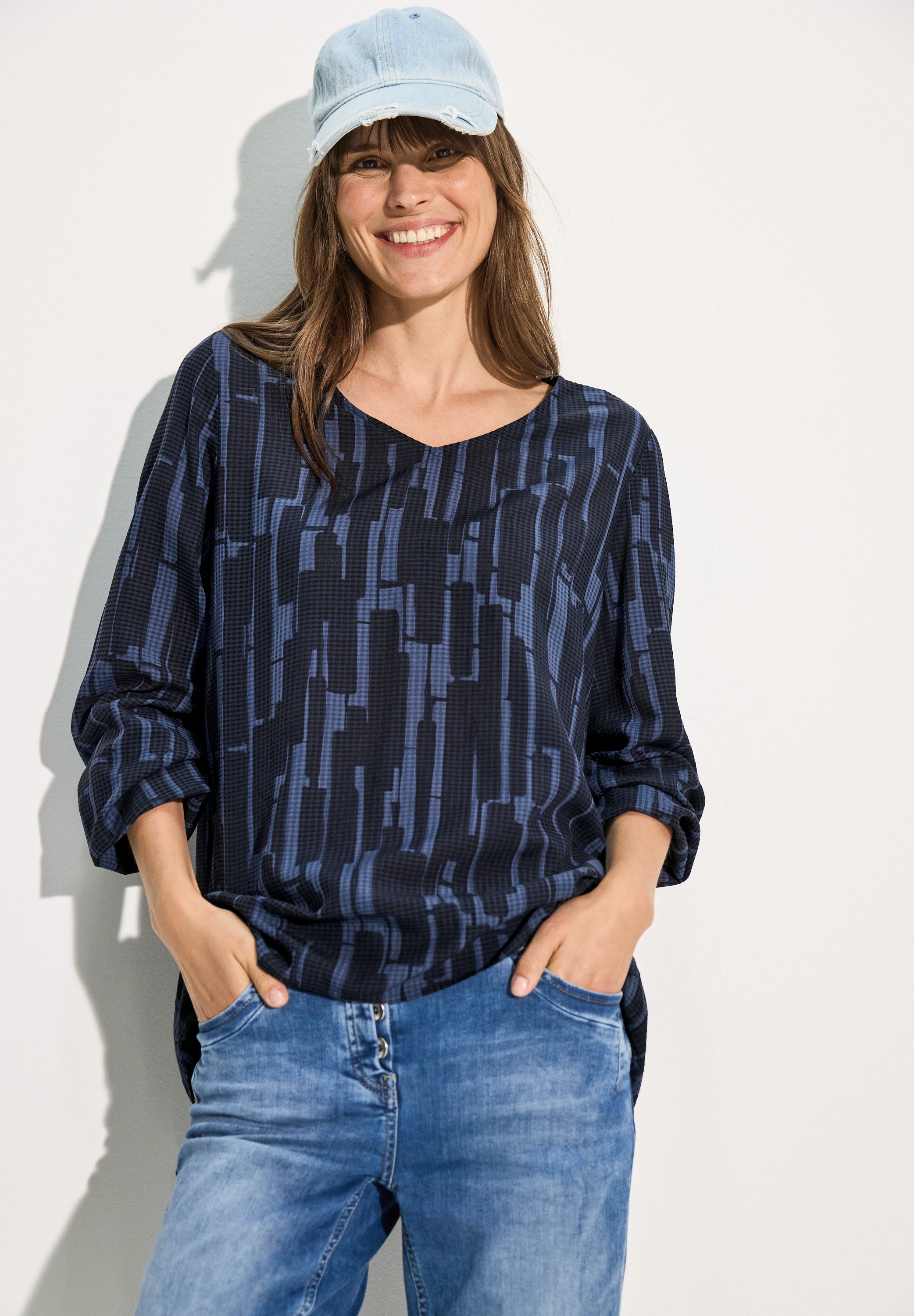 Cecil Langarmbluse su All-Over Print