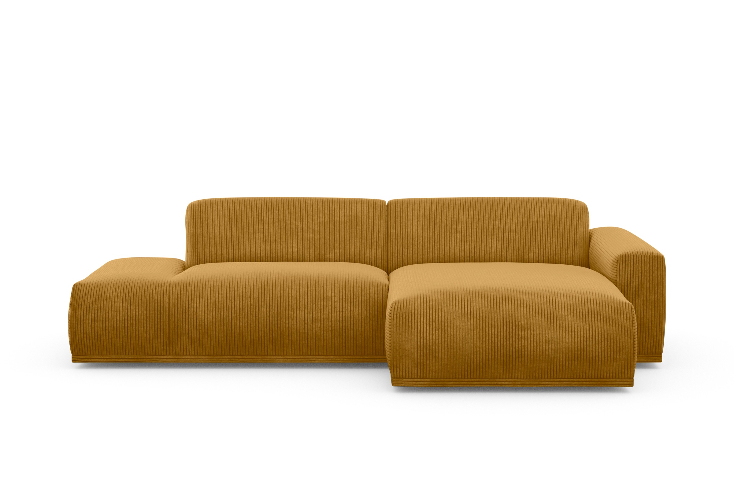 TRENDMANUFAKTUR Ecksofa »Braga, mit hochwertigem Kaltschaum, L-Form, in Cord erhältlich«, (2 St.), modernes Sofa, Couch mit hohem Sitzkomfort, 275/72/160 cm (B/H/T)