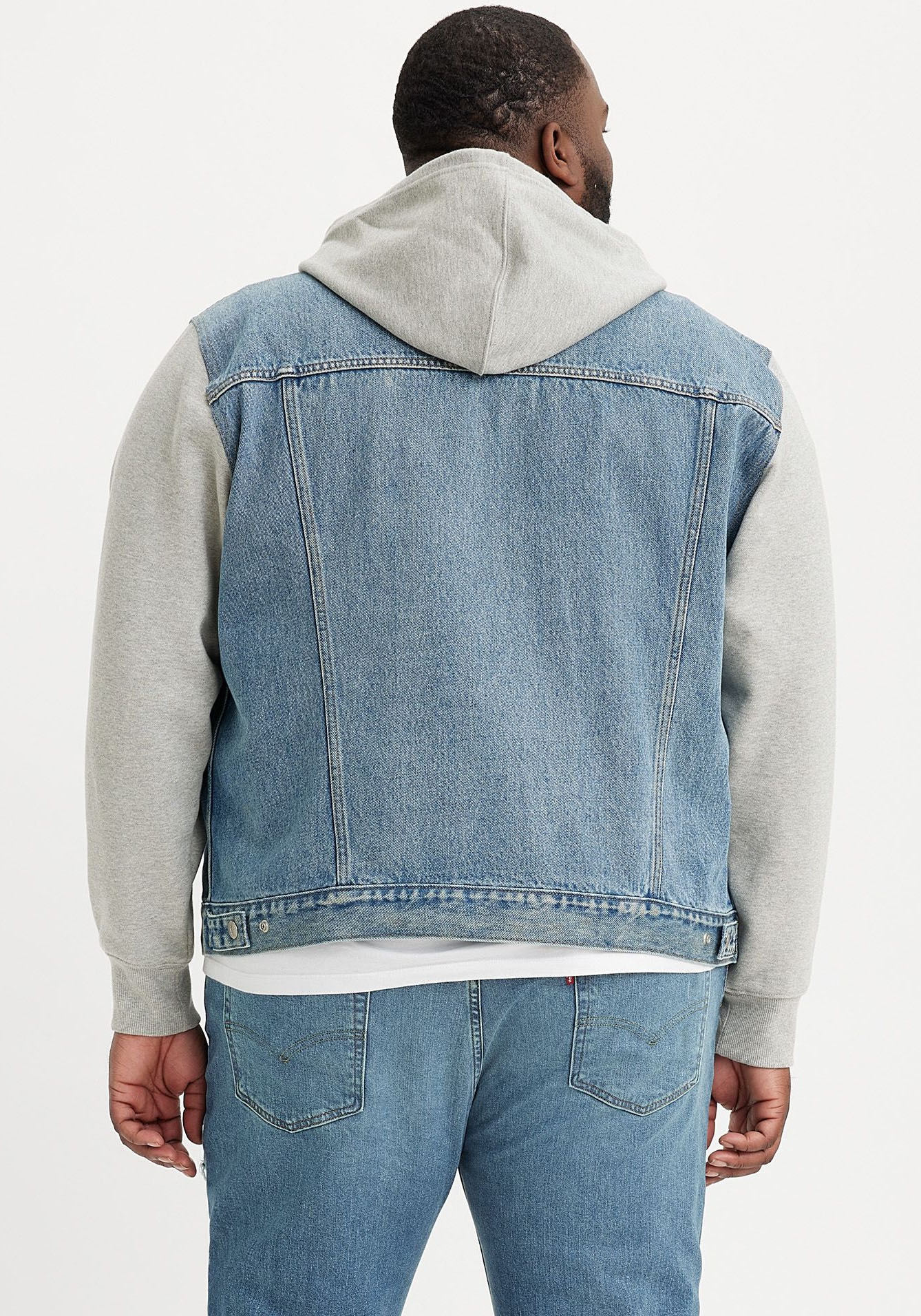 Levi's® Plus Hybridjacke, mit Kapuze, mit Sweat Kapuze und Ärmeln