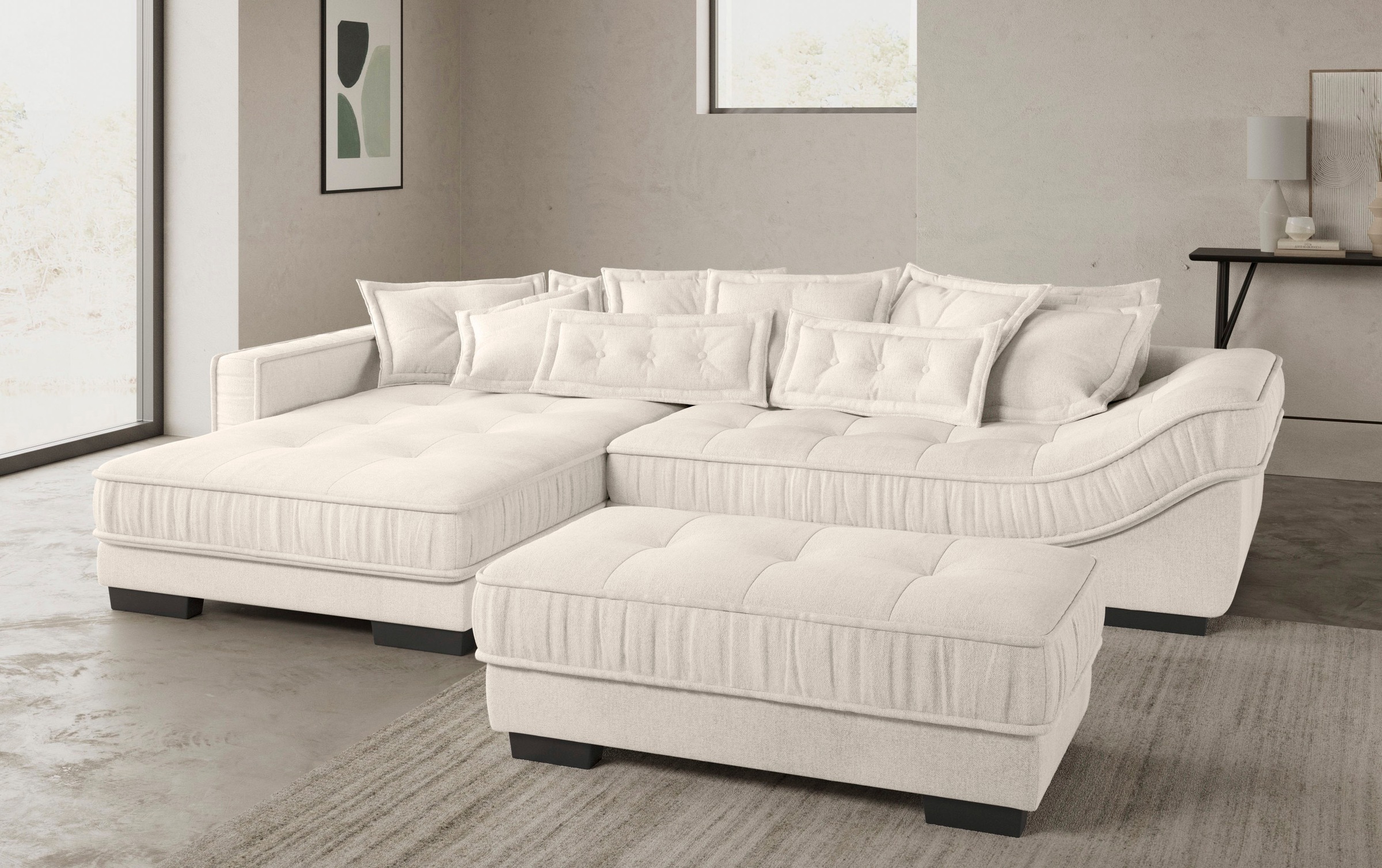 Mr. Couch Ecksofa »Diwan II DuraFlex L-Form«, DuraFlex-Kaltschaumpolsterung, bis 140 kg, 4 Bezugsqualitäten