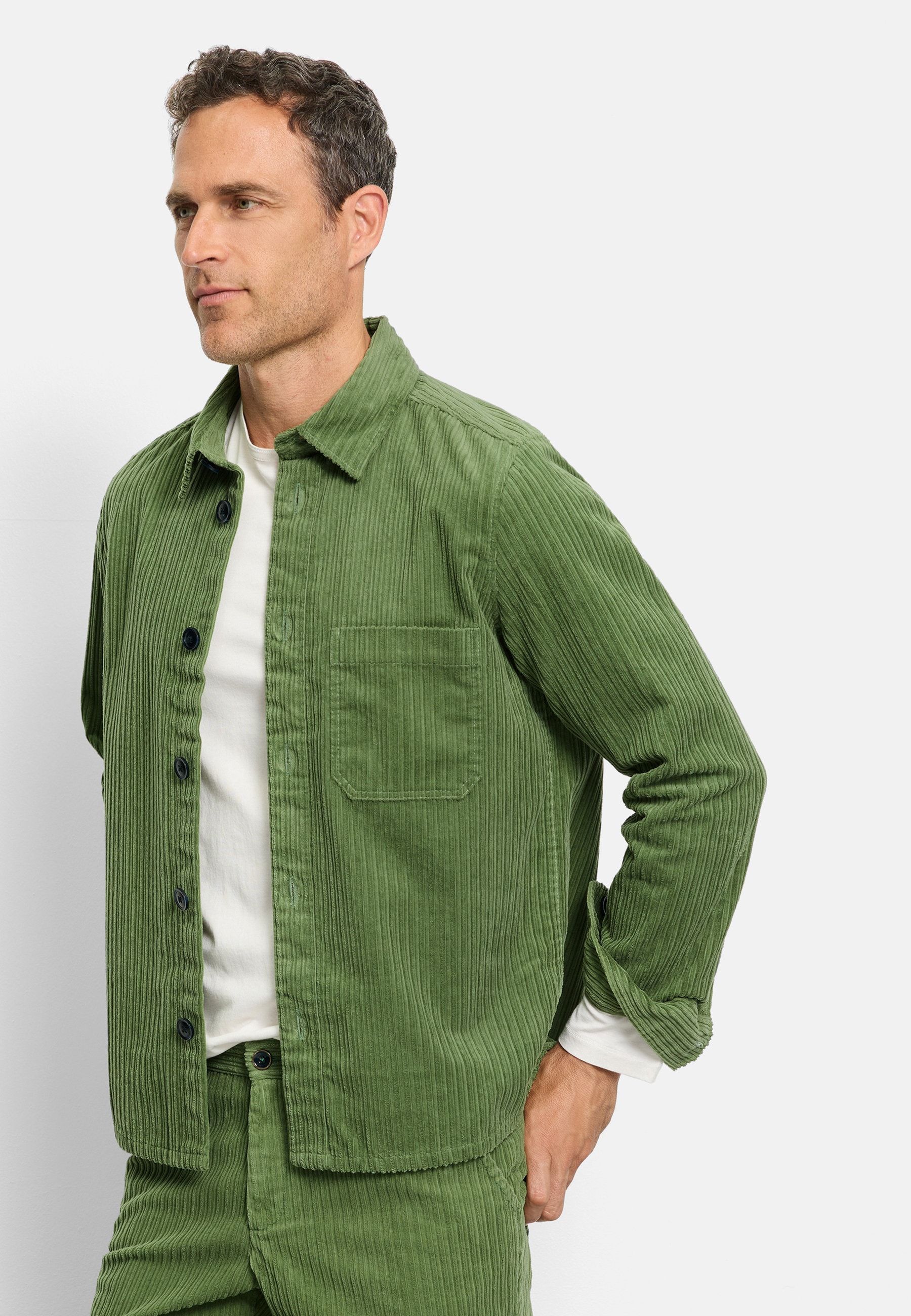 OLYMP Langarmhemd "OLYMP Casual, Overshirt"