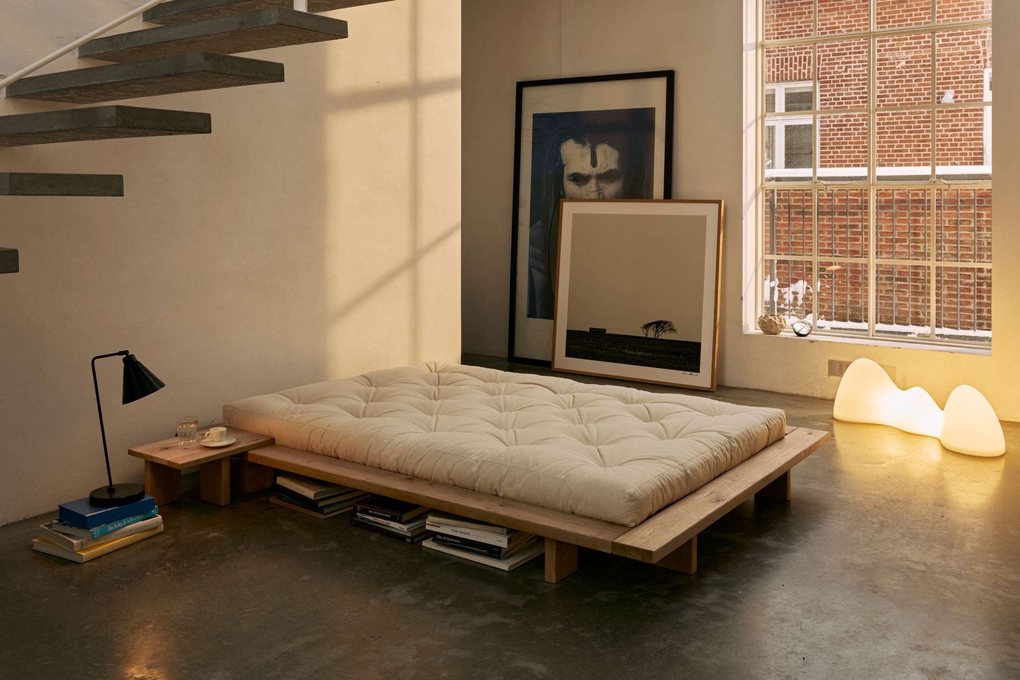Karup Design Bettgestell "JAPAN BED Futonbett aus FSCzertifiziertem Massivholz, Eiche, bequem" Erhältlich für Matratzen Breite 90, 120, 140, 160 oder 180 cm, zeitlos, inkl. Lattenrost, ohne Matratze, Made in Europa