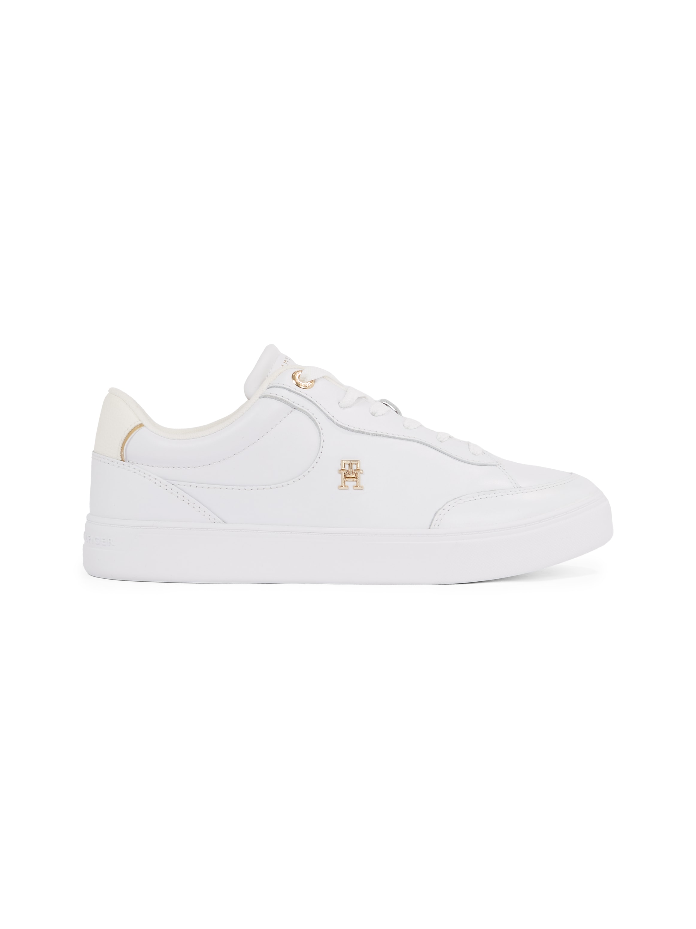 Tommy Hilfiger Plateausneaker »ESSENTIAL CHIC COURT SNEAKER«, Freizeitschuh, Schnürschuh, Halbschuh mit TH-Schmuckelement