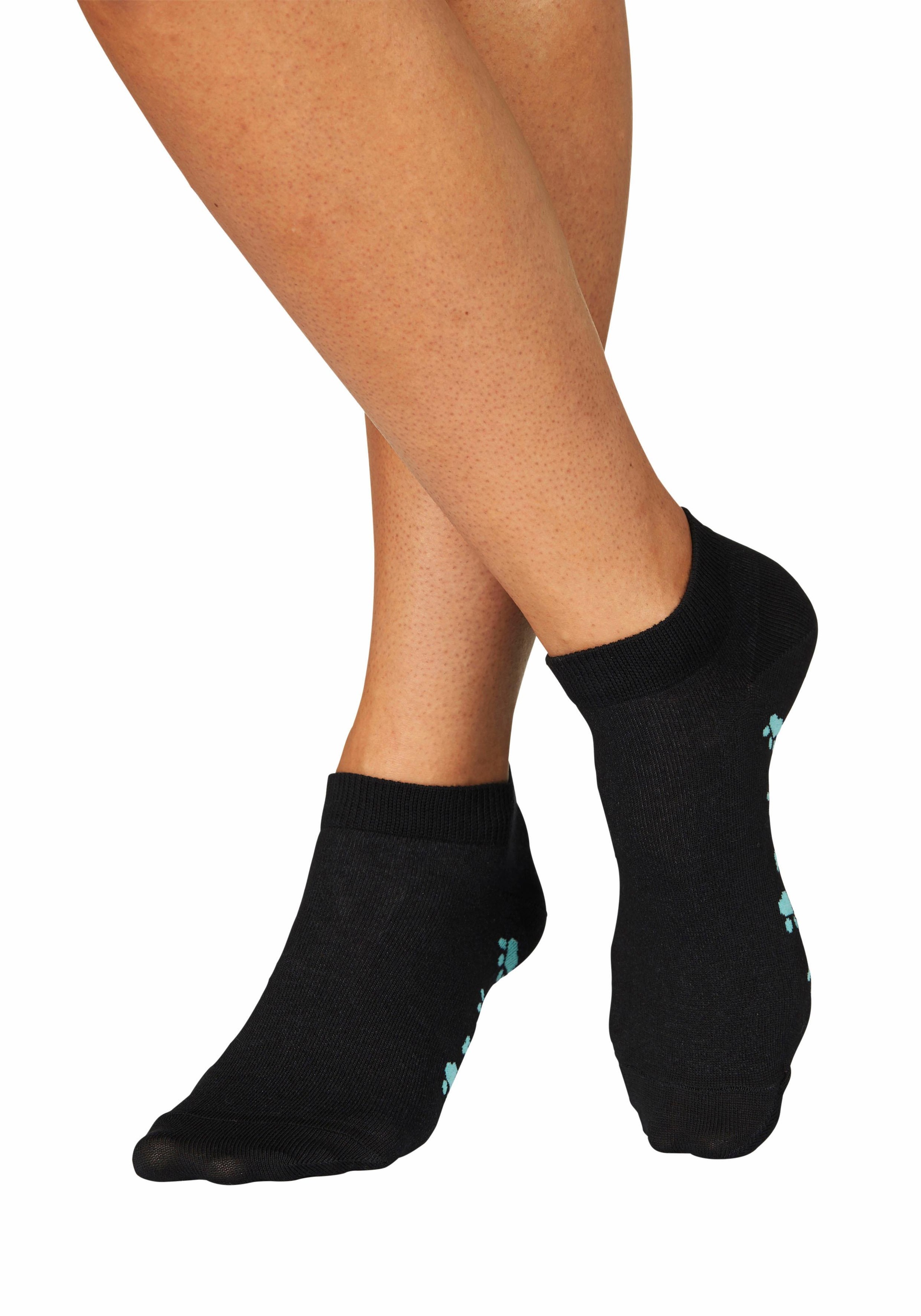 Arizona Sneakersocken Packung, 5 Stk. tlg. mit süßem Pfotendesign unter der günstig online kaufen
