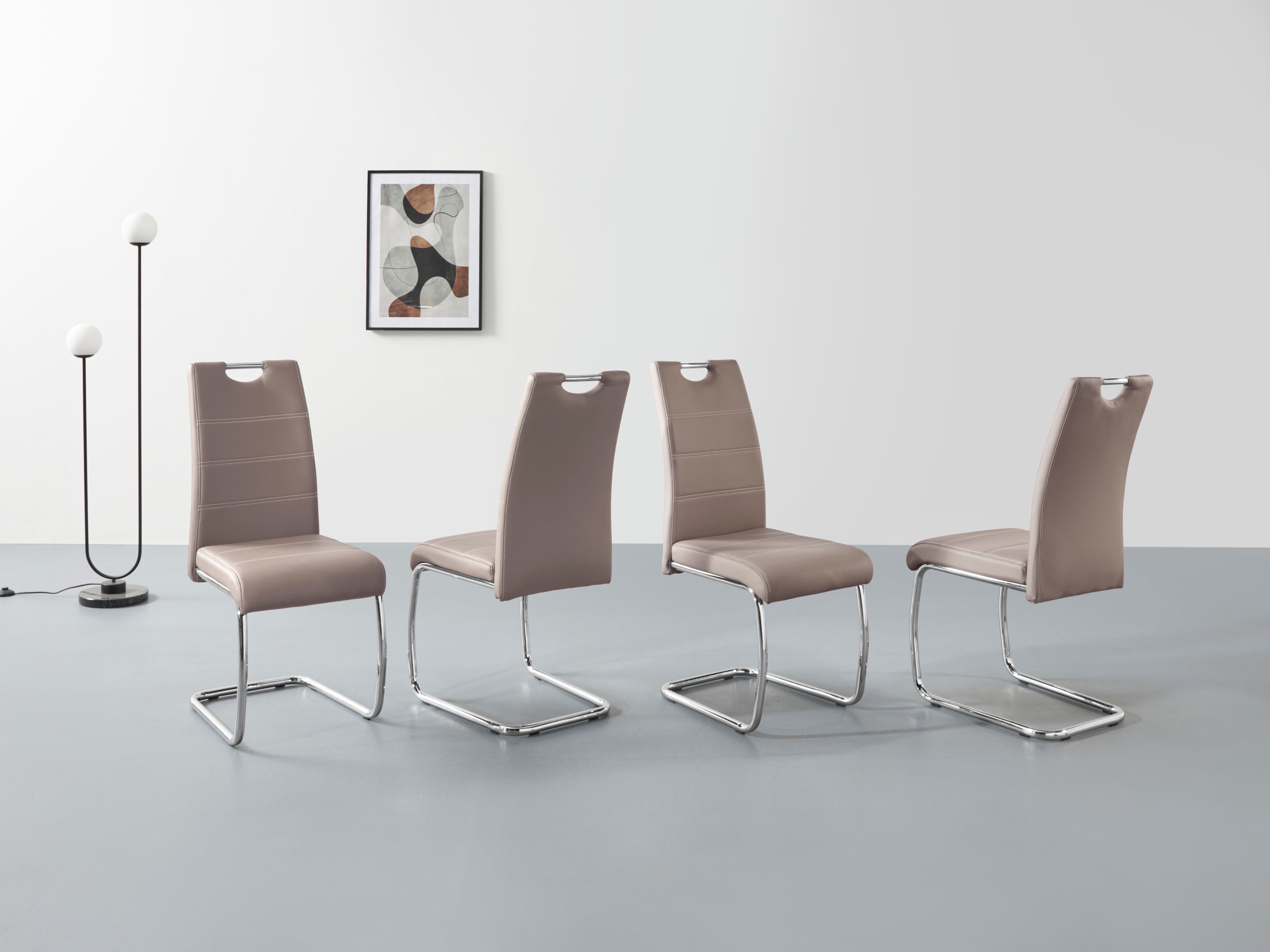 HELA Freischwinger "FLORA", (Set), 4 St., Kunstleder, Schwingstuhl Set: 1,2 günstig online kaufen