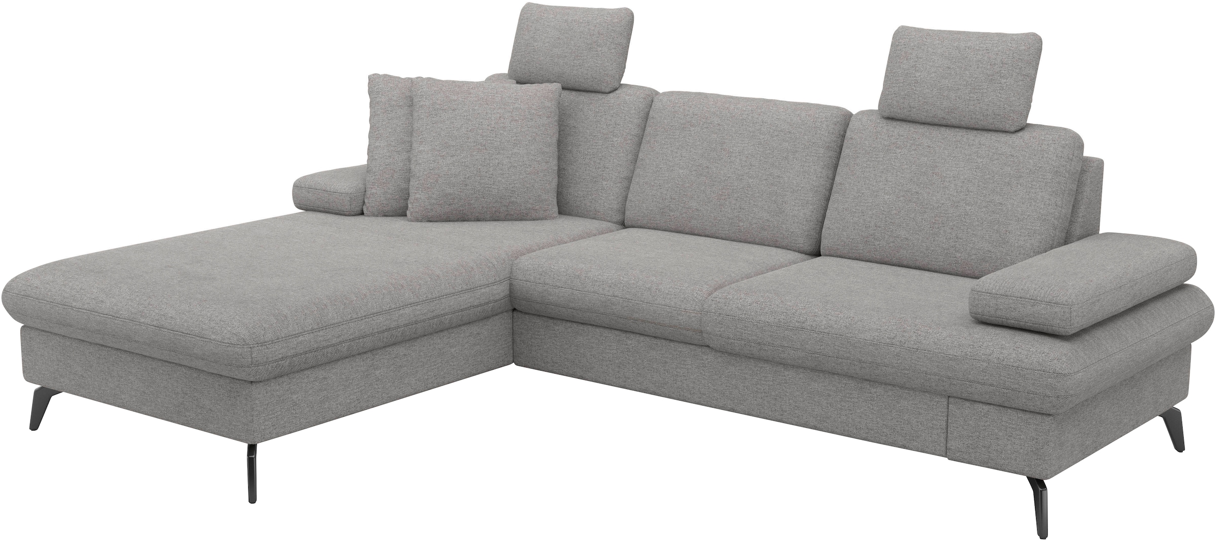 sit&more Ecksofa »Morris Jubi L-Form«, inkl. Armteilfunktion und 1 Zierkissen, wahlweise mit Bettfunktion