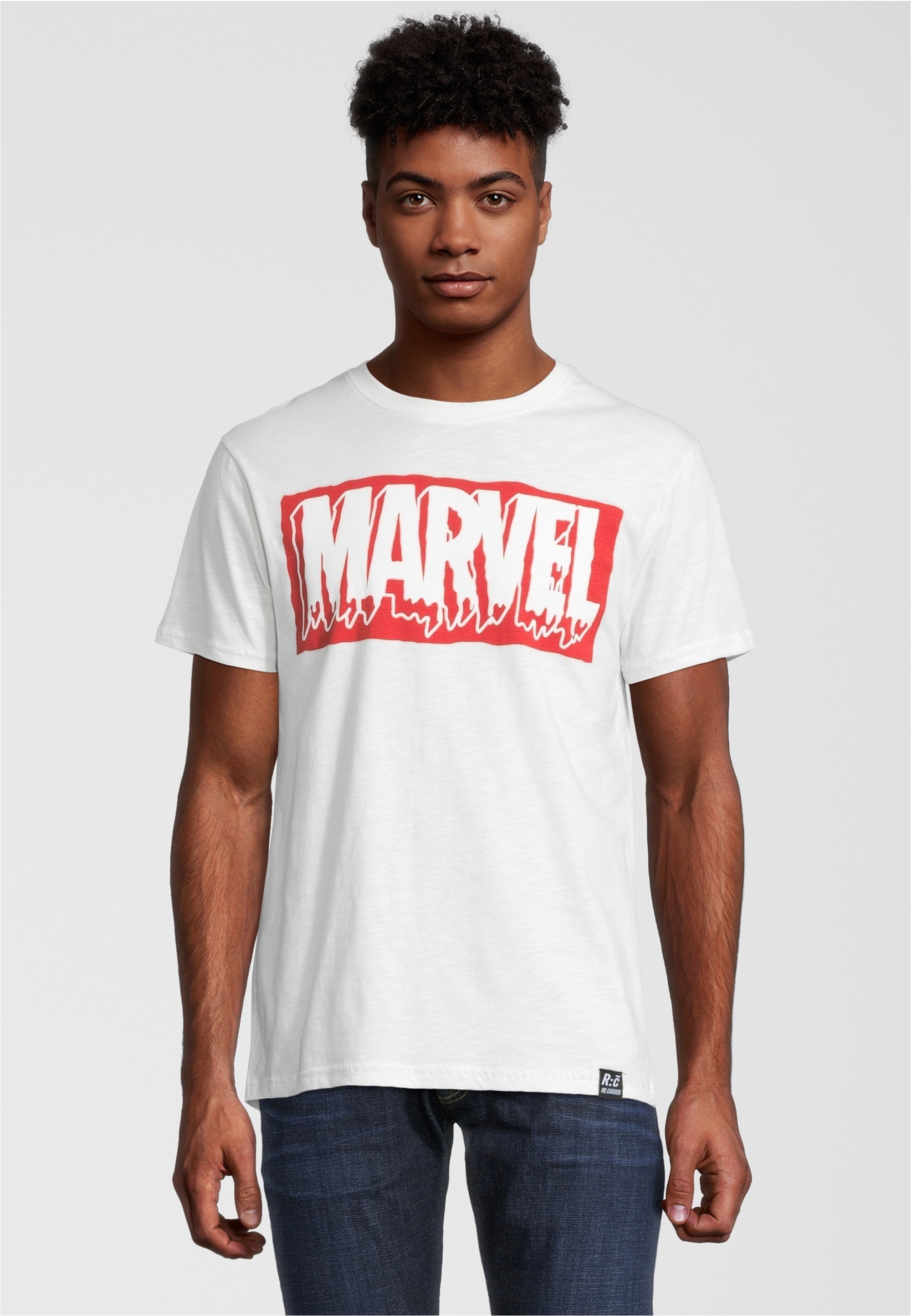 Recovered T-Shirt "Marvel Slime Logo Vintage" 1 Stk. mit Marvel Logoprint
