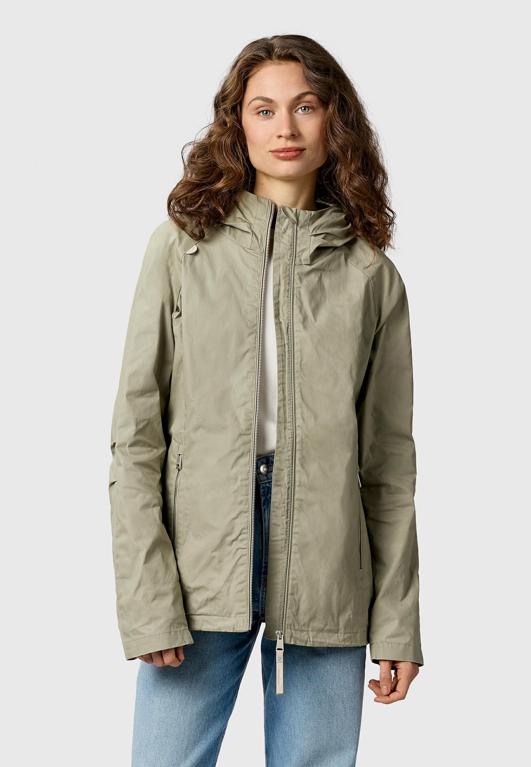 Ragwear Outdoorjacke »Dizzea Vintage YOUMODO« mit Kapuze Beschichtete Baumwoll-Jacke für den Übergang