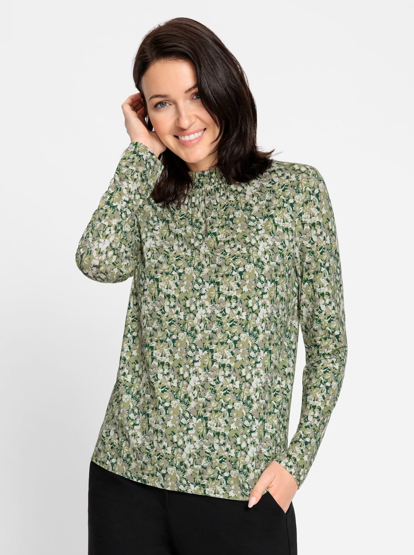 Inspirationen Stehkragenshirt »Stehkragen-Shirt«, (1 tlg.)