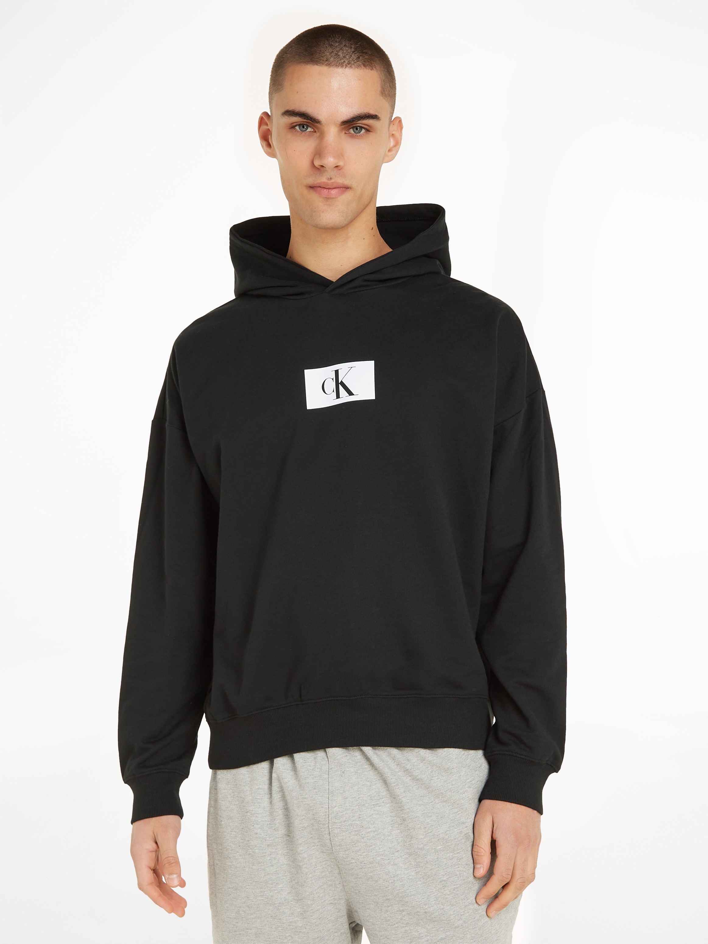 Klein mit Kapuzensweatshirt kaufen | Logodruck Klein ▷ BAUR HOODIE«, Calvin Calvin »L/S
