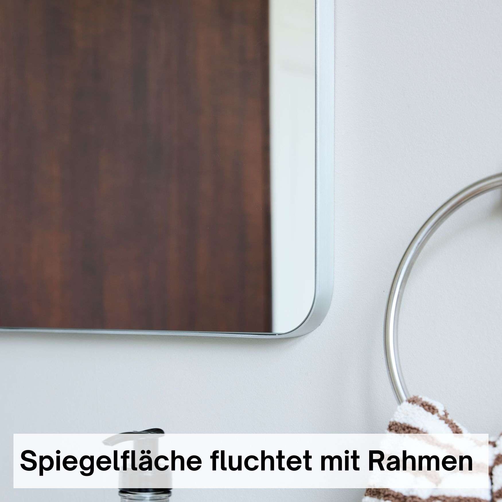 Loevschall Spiegel »Refine, Wandspiegel für alle Raumtypen, Stilvoller Rahmen,«, Spiegel für Schlafzimmer, Wohnzimmer, Garderobe, Flur und Badezimmer