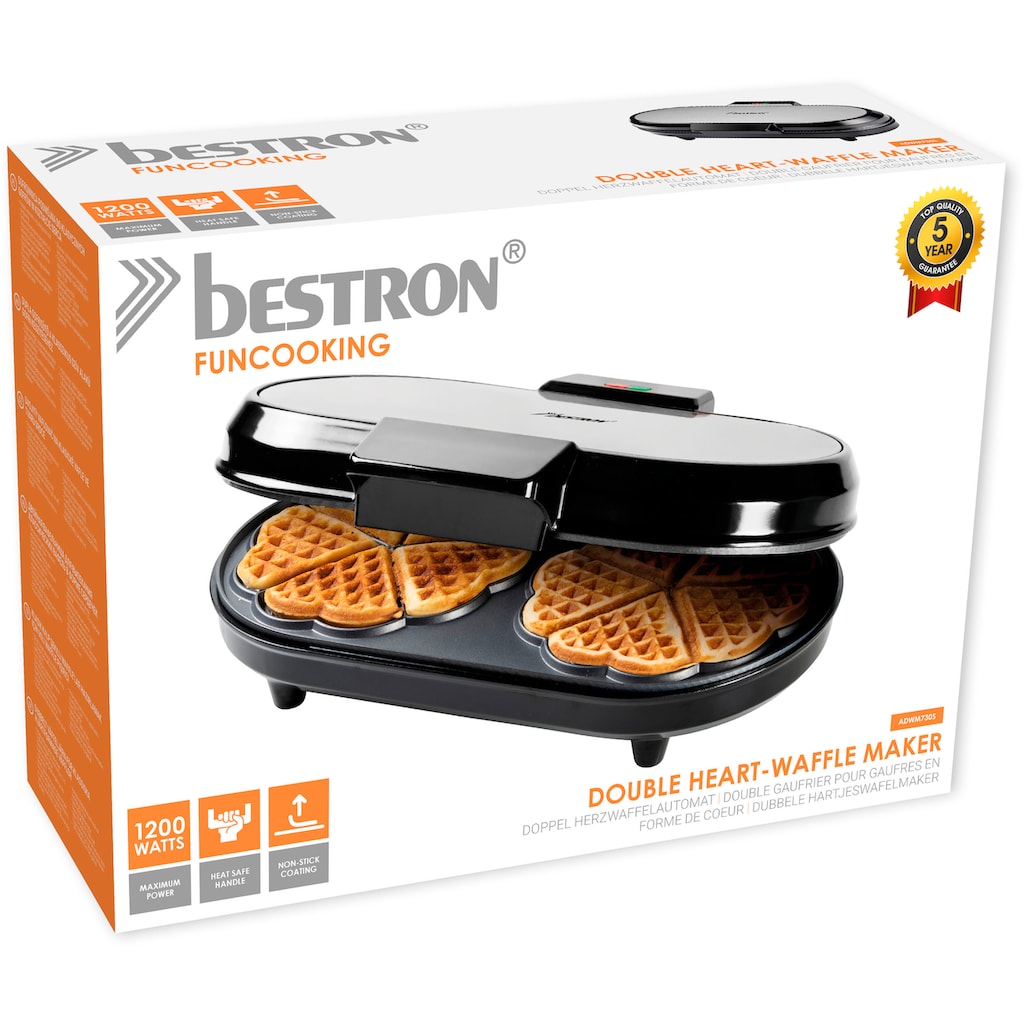 bestron 2-in-1-Kombi-Waffeleisen »ADWM730S«, 1200 W