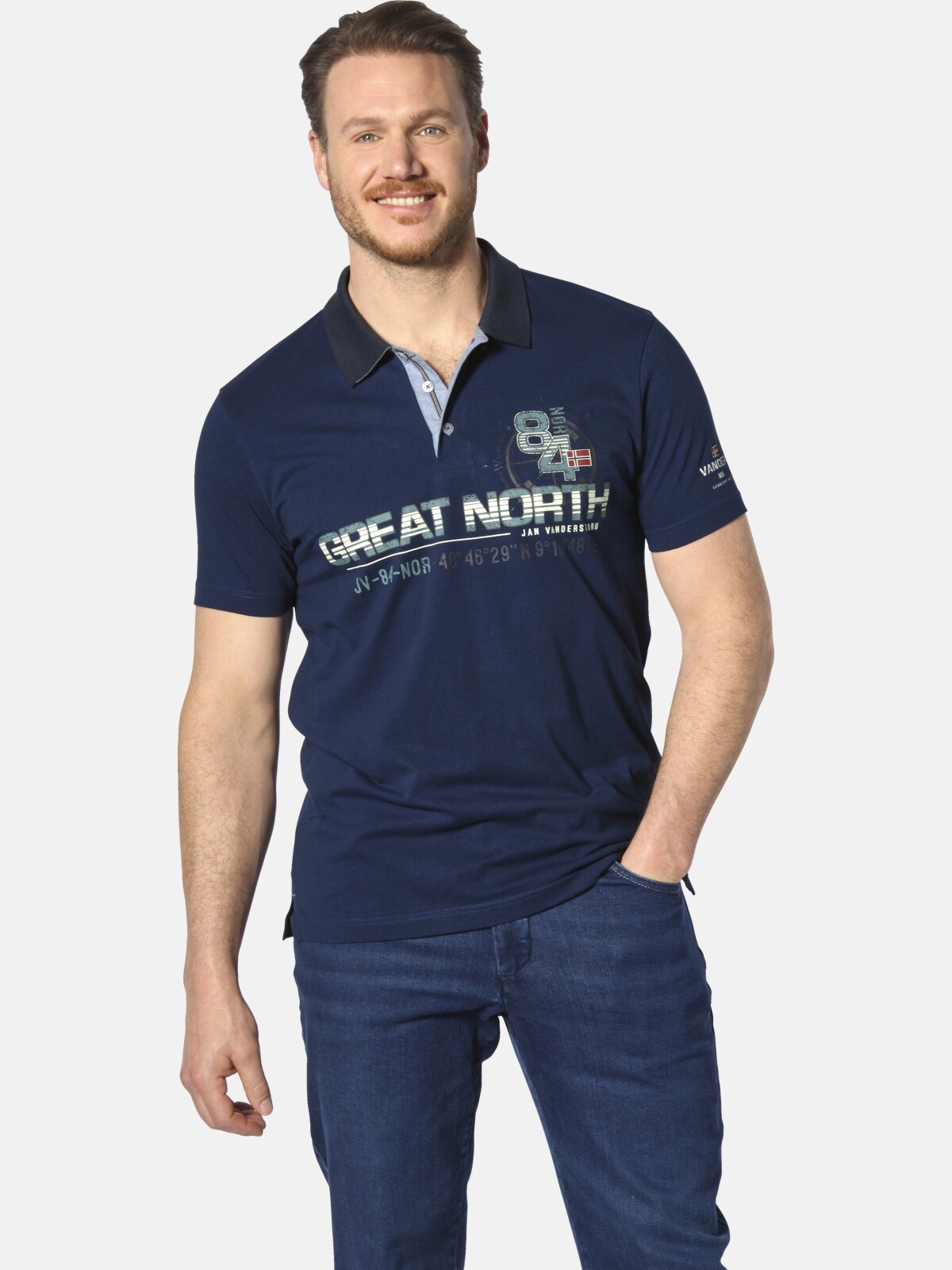 Jan Vanderstorm Poloshirt "Poloshirt GIZUR" 1 Stk. günstig online kaufen