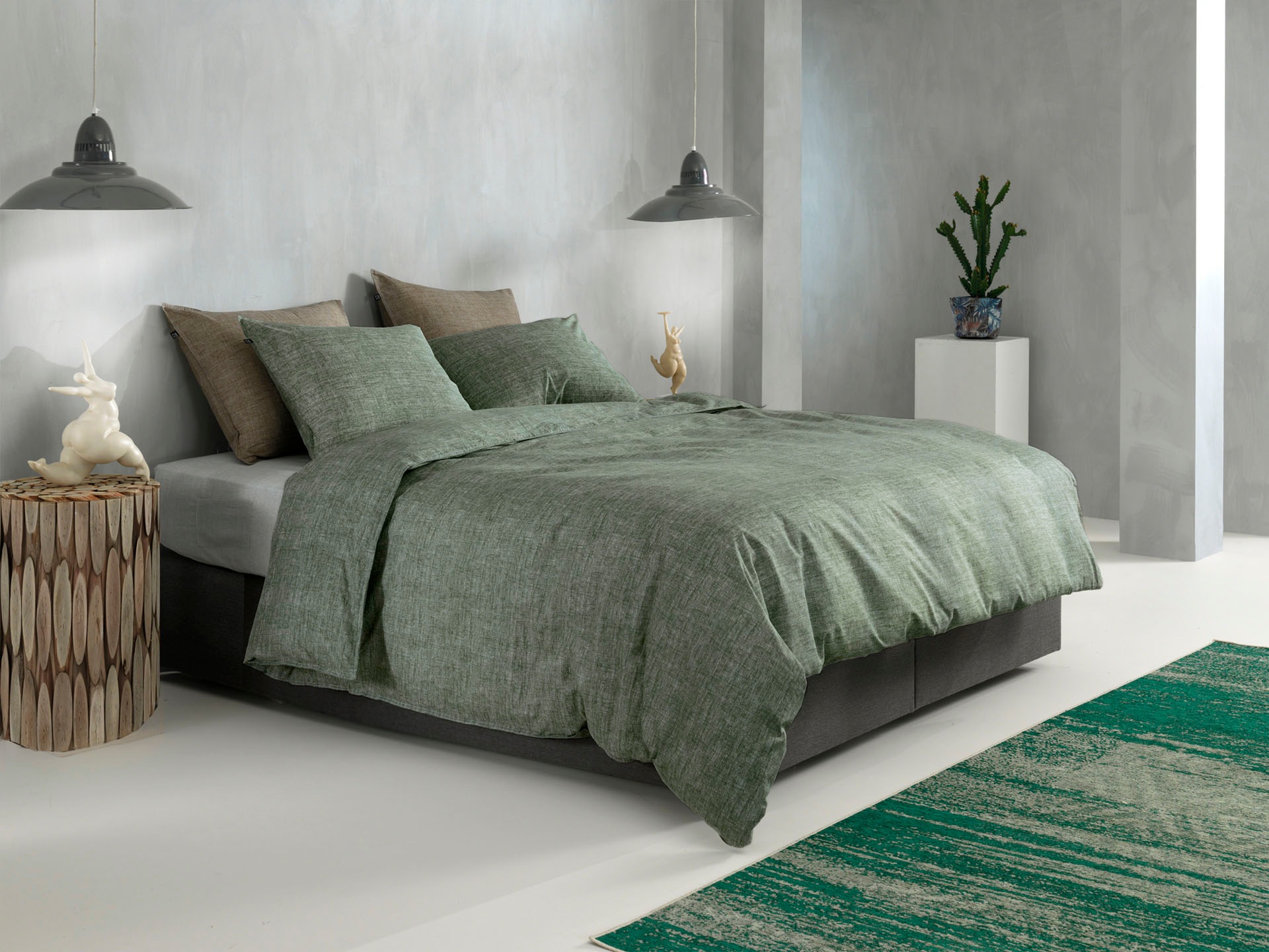 ZO HOME Bettwäsche »Lino« 2 Stk. Bettwäsche aus 100% Baumwolle, hochwertiges Renforcé