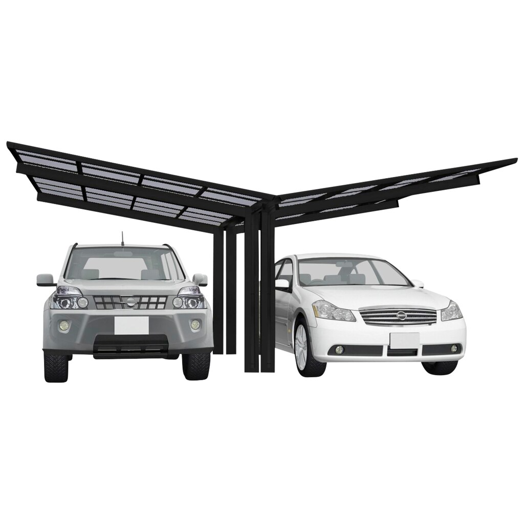 Ximax Doppelcarport »Linea Typ 60 Y-schwarz«, Aluminium, 532 cm, schwarz