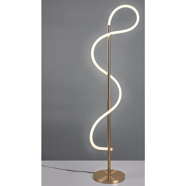 Leonique LED Stehlampe »Cecile«, 1 flammig-flammig, Stehleuchte mit  geschwungener LED Röhre, dimmbar mit Fußschalter | BAUR