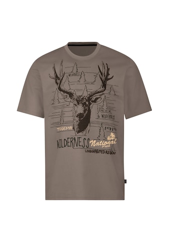 T-Shirt »TRIGEMA T-Shirt mit großem Hirsch-Print«, (1 tlg.)