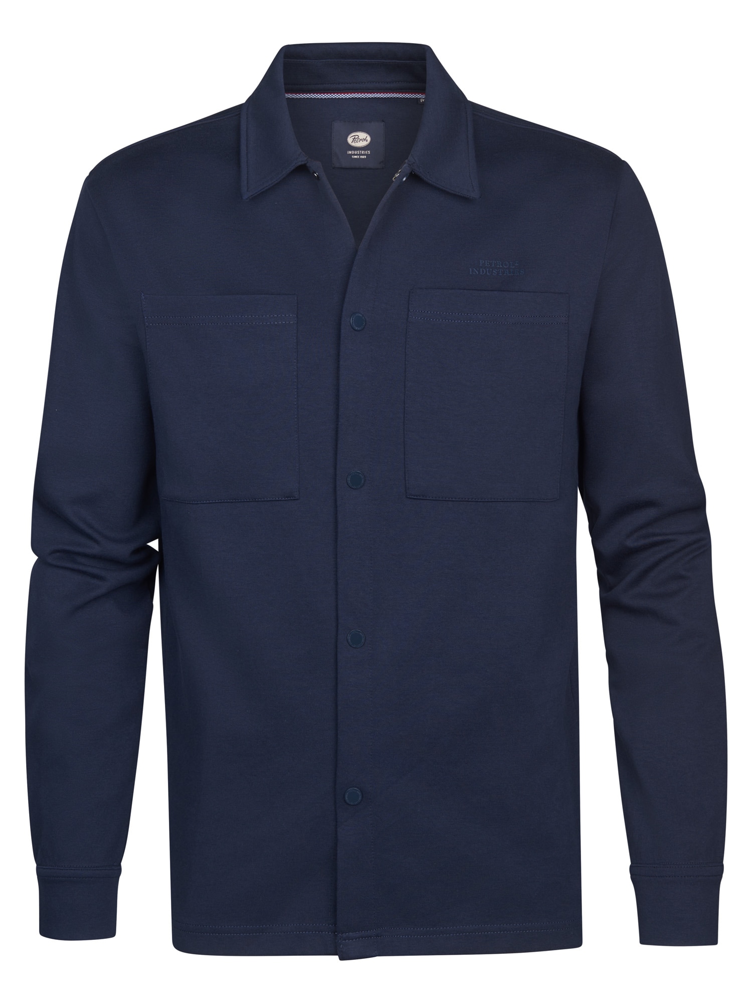 Petrol Industries Langarmhemd »Men Sweater Collar« wärmendes Material mit Druckknöpfen