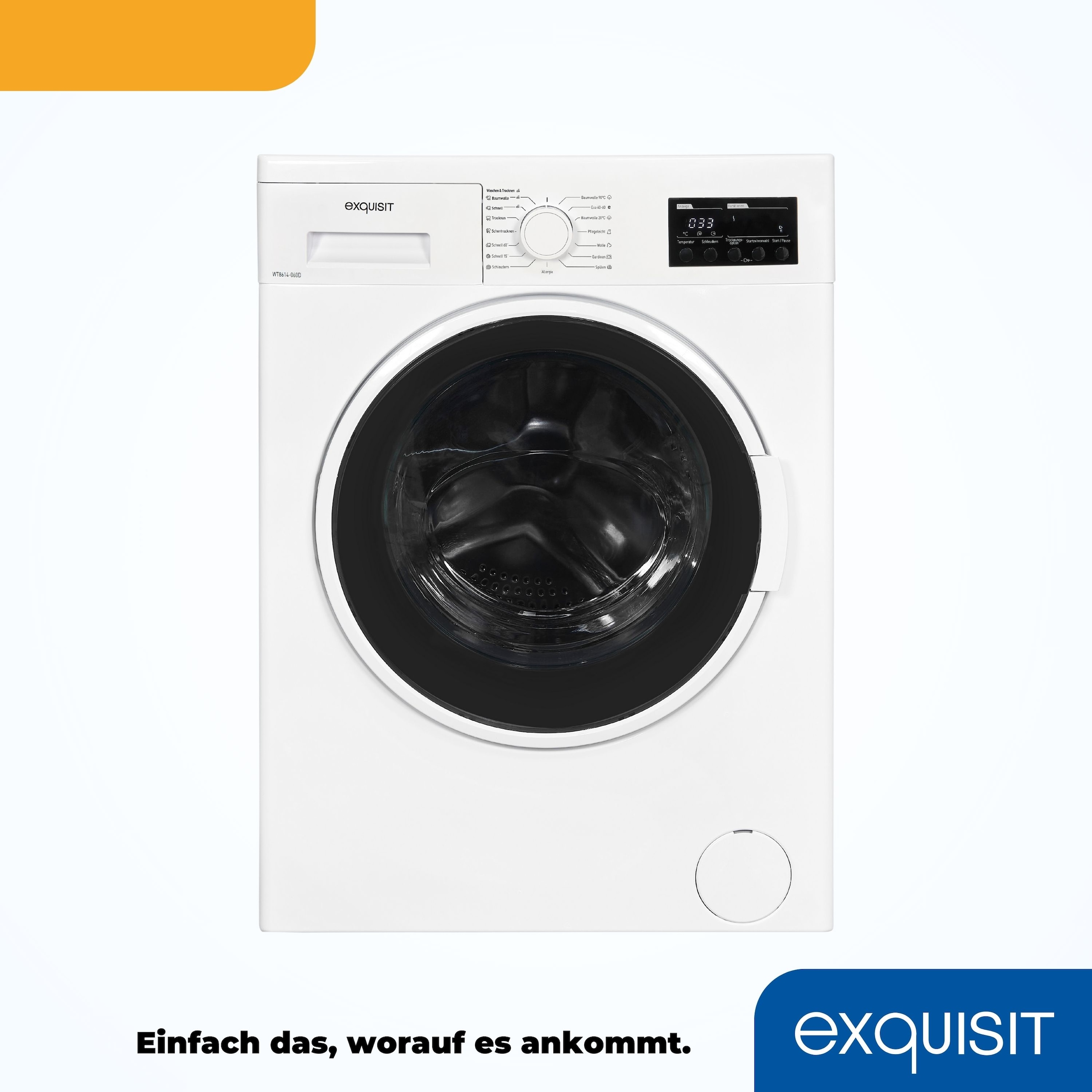exquisit Waschtrockner »WT8614-060D«, schonende Waschtrommel