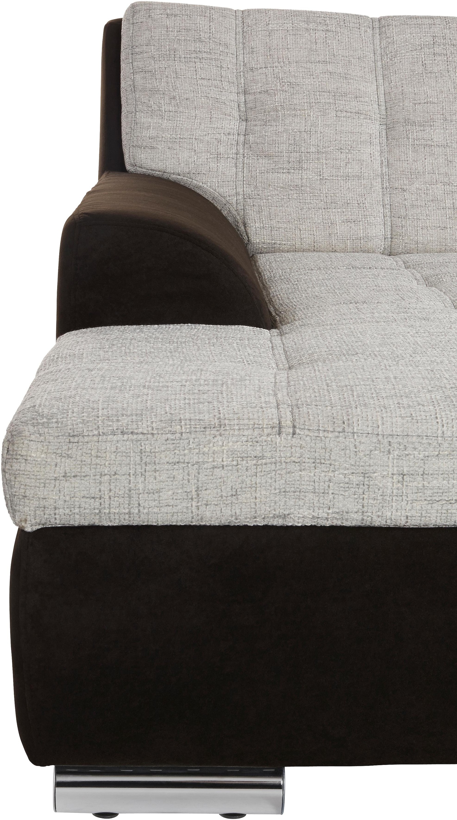 DOMO collection Wohnlandschaft »Treviso incl. Zierkissen, moderne Steppung, XXL: B/T/H: 364/201/83 cm«, wahlweise mit Bettfunktion, in vielen Bezugsarten auch in Cord U-Form