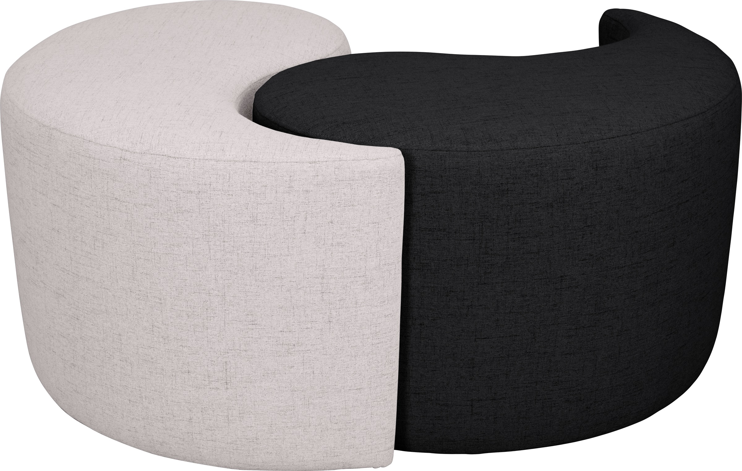 Guido Maria Kretschmer Home&Living Polsterhocker »Yin&Yang Durchmesser 82cm«, 2teilig, einzeln stellbar oder Yin-Yang-Optik