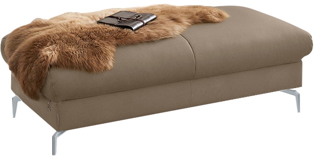 W.SCHILLIG Polsterhocker "piedroo, Designsofa mit tollem Sitzkomfort, bequem, L-Form" Füße in Silber matt