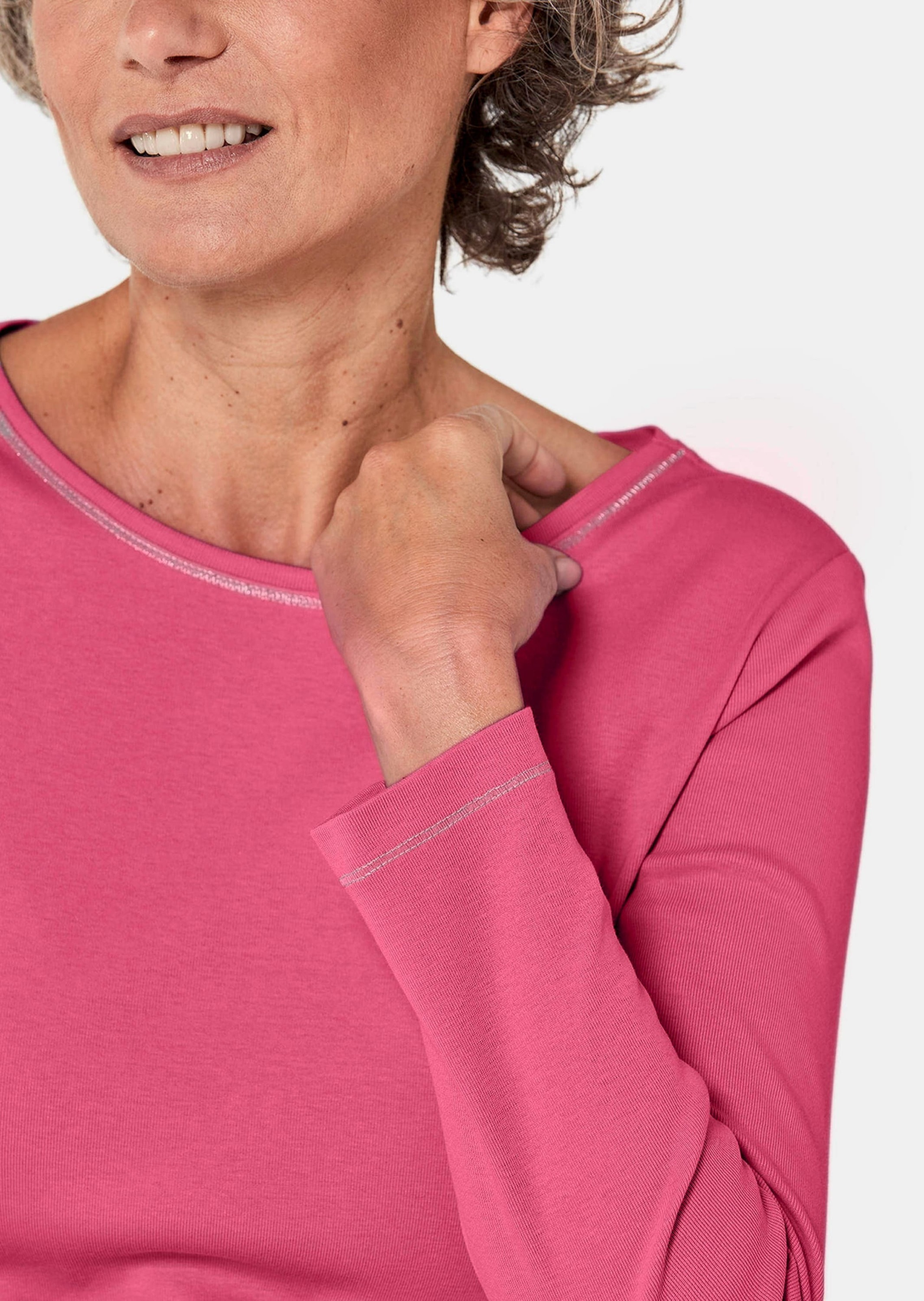 GOLDNER Kurzarmshirt »Shirt Basic T-Shirt aus reiner Baumwolle«