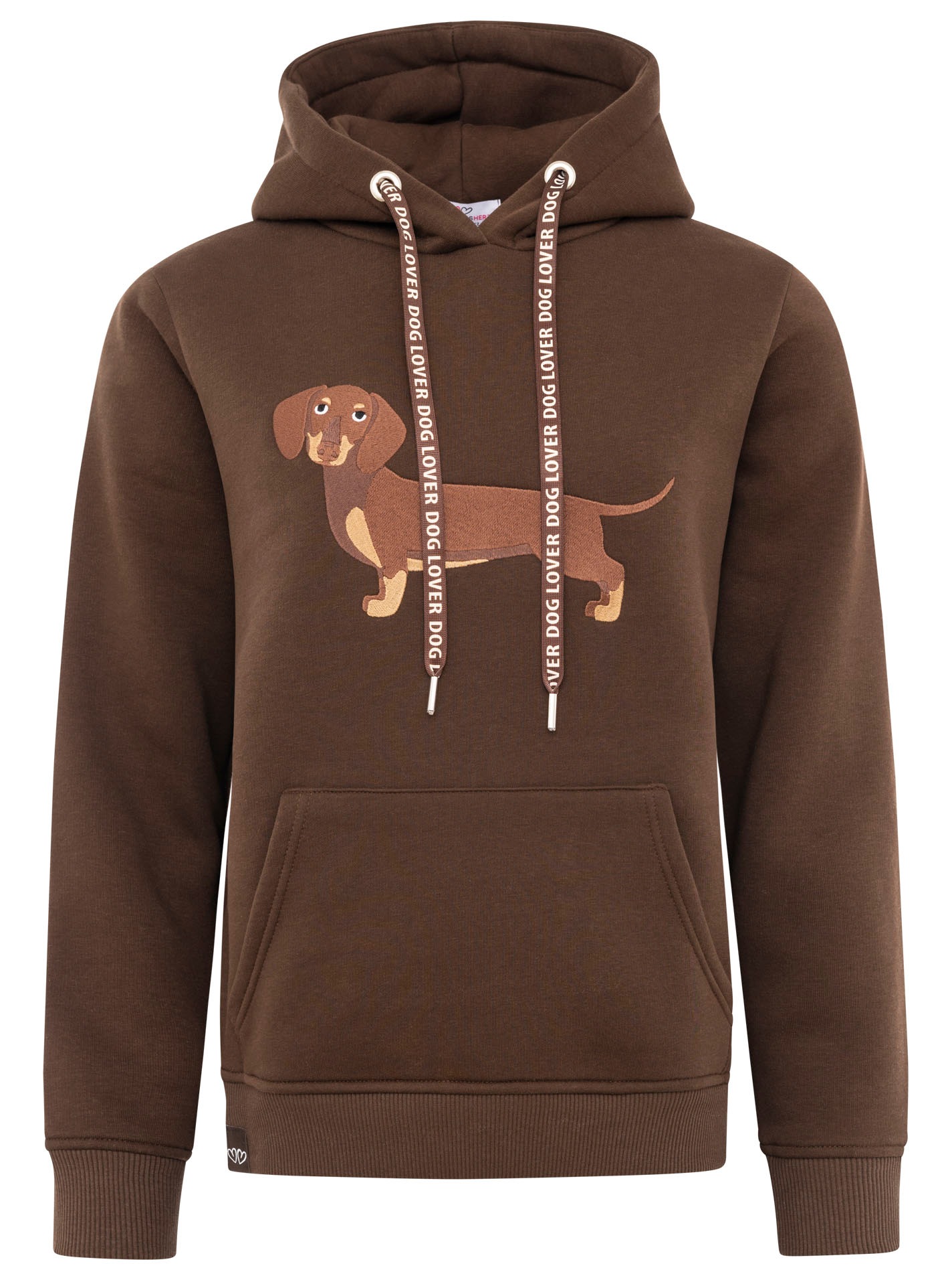 Zwillingsherz Hoodie ""Dackel"", Stickerei vorne, weiche Fleece Innenseite, günstig online kaufen