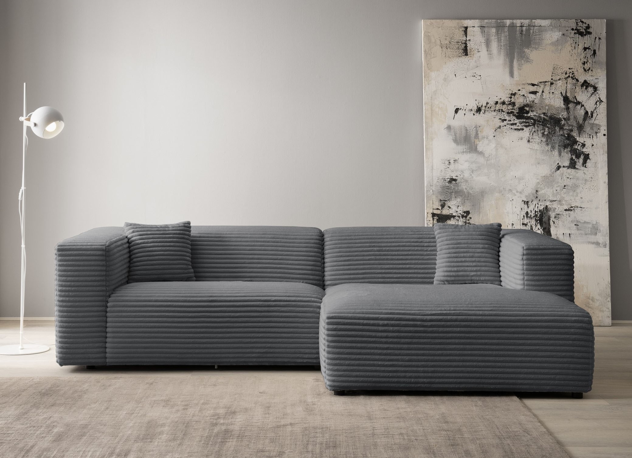 Home affaire Ecksofa "BAKELS, L-Form in Cord oder Boucle-Stoff, moderne Cou günstig online kaufen