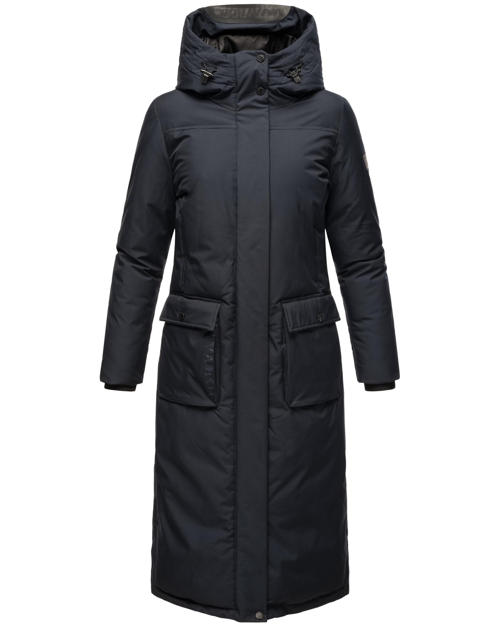 Navahoo Wintermantel "Wolkenfrost XIV" Extralanger Damen Mantel mit Kapuze