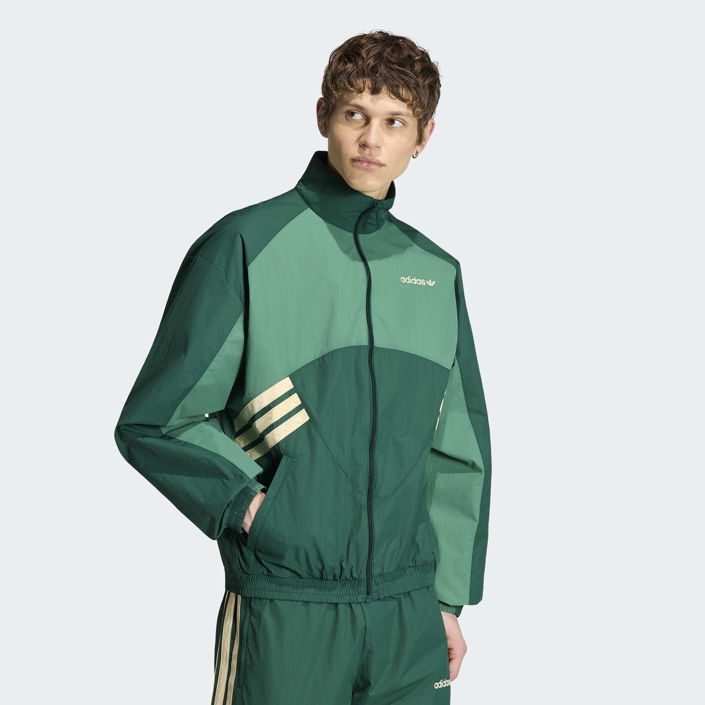 adidas Originals Trainingsjacke "MUNICH 93 ORIGINALS" für Sportmode und Streetwear, ohne Verschluss, mit Rundhalsausschnitt